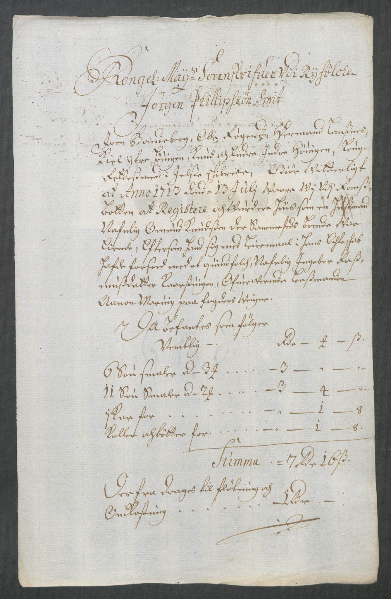 Rentekammeret inntil 1814, Reviderte regnskaper, Fogderegnskap, AV/RA-EA-4092/R47/L2866: Fogderegnskap Ryfylke, 1713, p. 227