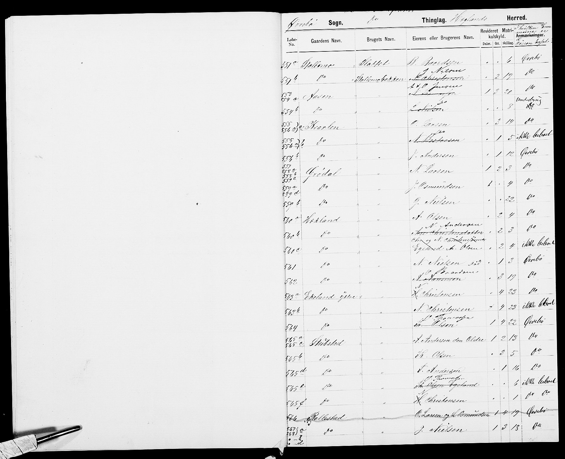 SAK, 1875 census for 1016P Øvrebø, 1875, p. 12