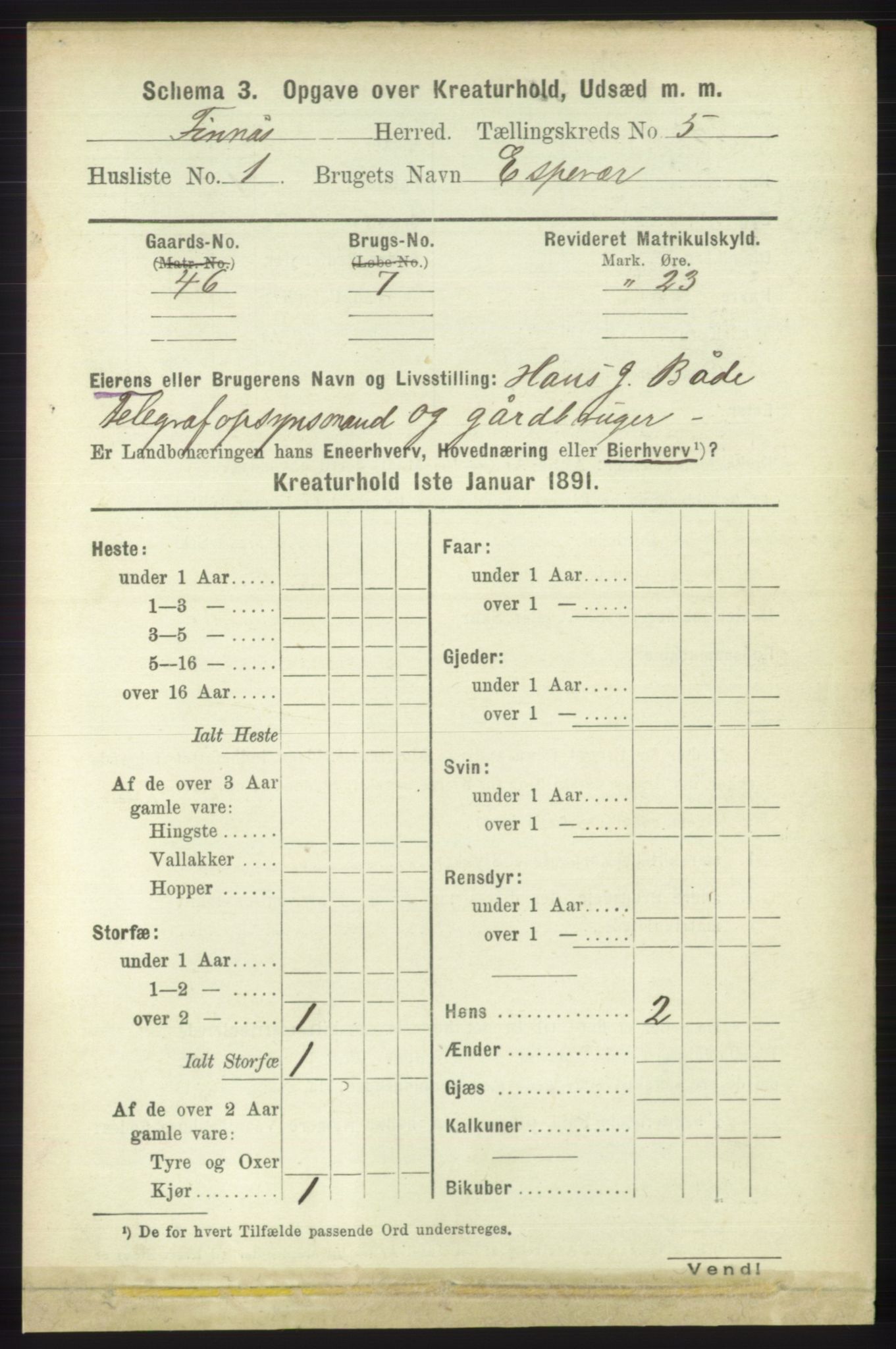 RA, 1891 census for 1218 Finnås, 1891, p. 6593