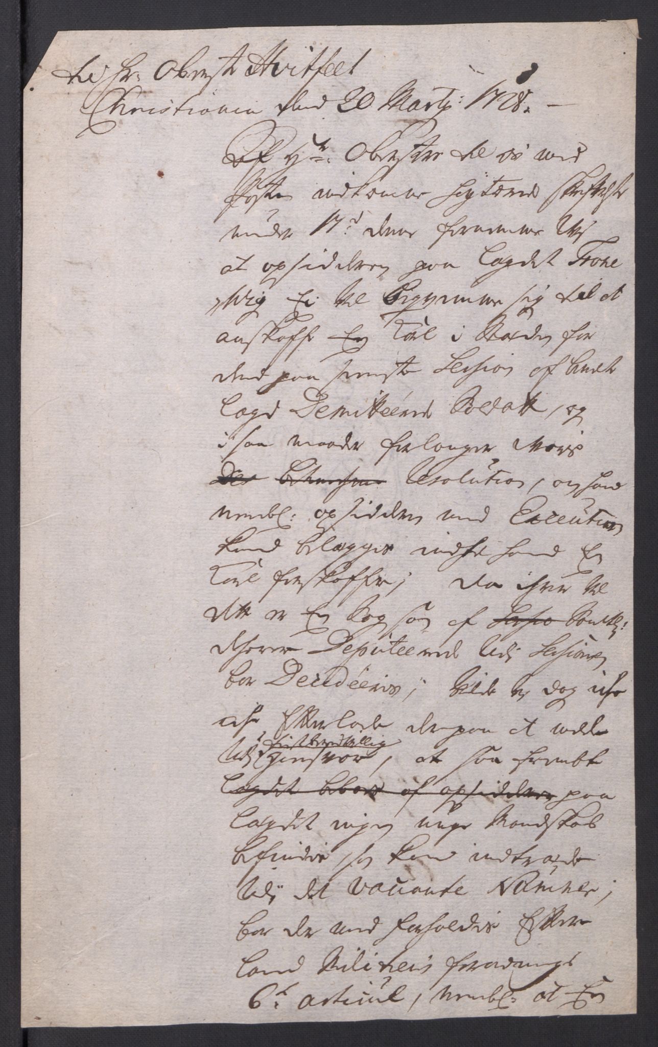 Kommanderende general (KG I) med Det norske krigsdirektorium, AV/RA-EA-5419/B/L0010: Kommanderende generals konsepter og kopibok, 1728-1730, p. 105