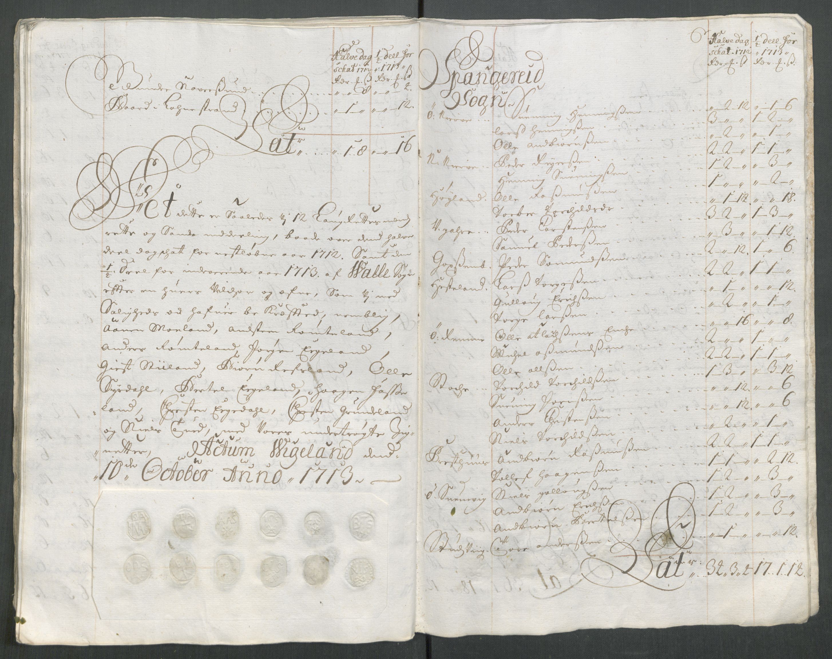 Rentekammeret inntil 1814, Reviderte regnskaper, Fogderegnskap, RA/EA-4092/R43/L2556: Fogderegnskap Lista og Mandal, 1713, p. 244