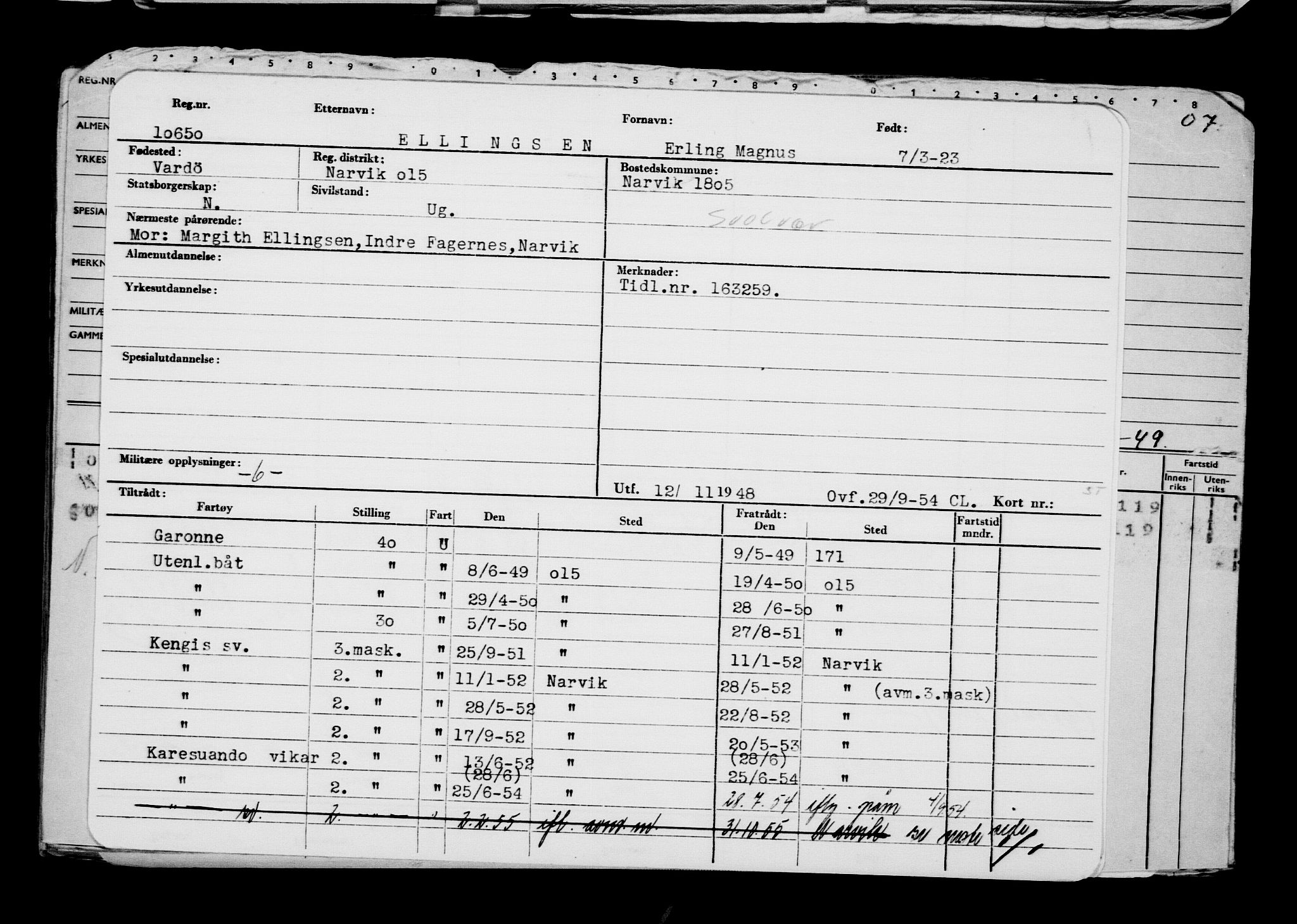 Direktoratet for sjømenn, AV/RA-S-3545/G/Gb/L0216: Hovedkort, 1923, p. 194