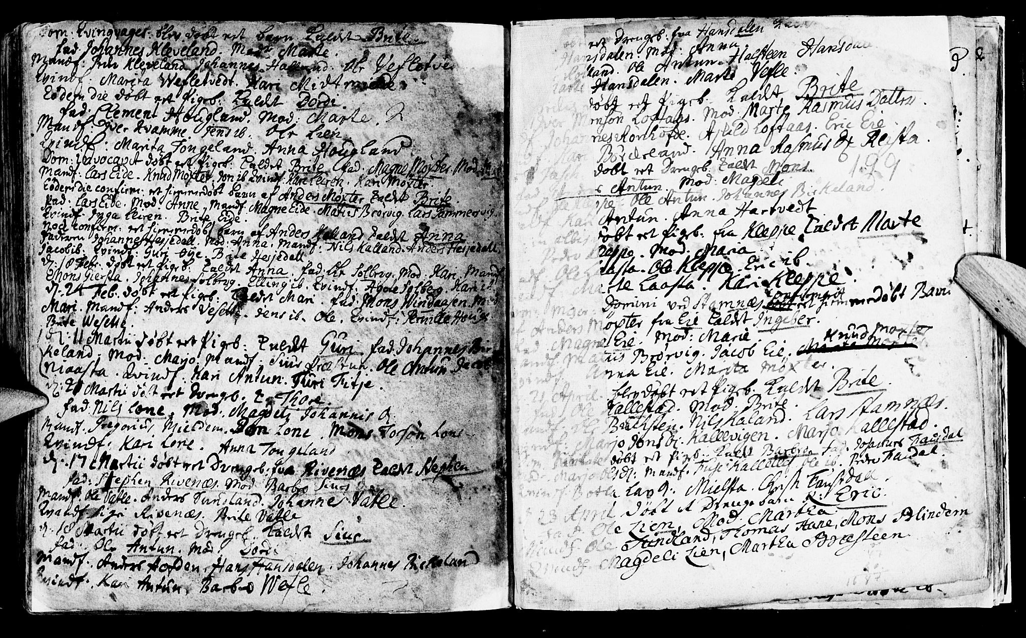 Haus sokneprestembete, SAB/A-75601/H/Haa: Parish register (official) no. A 5, 1733-1747, p. 199