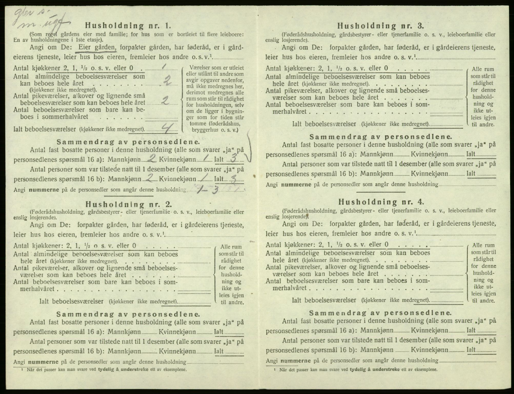 SAB, 1920 census for Hålandsdal, 1920, p. 235