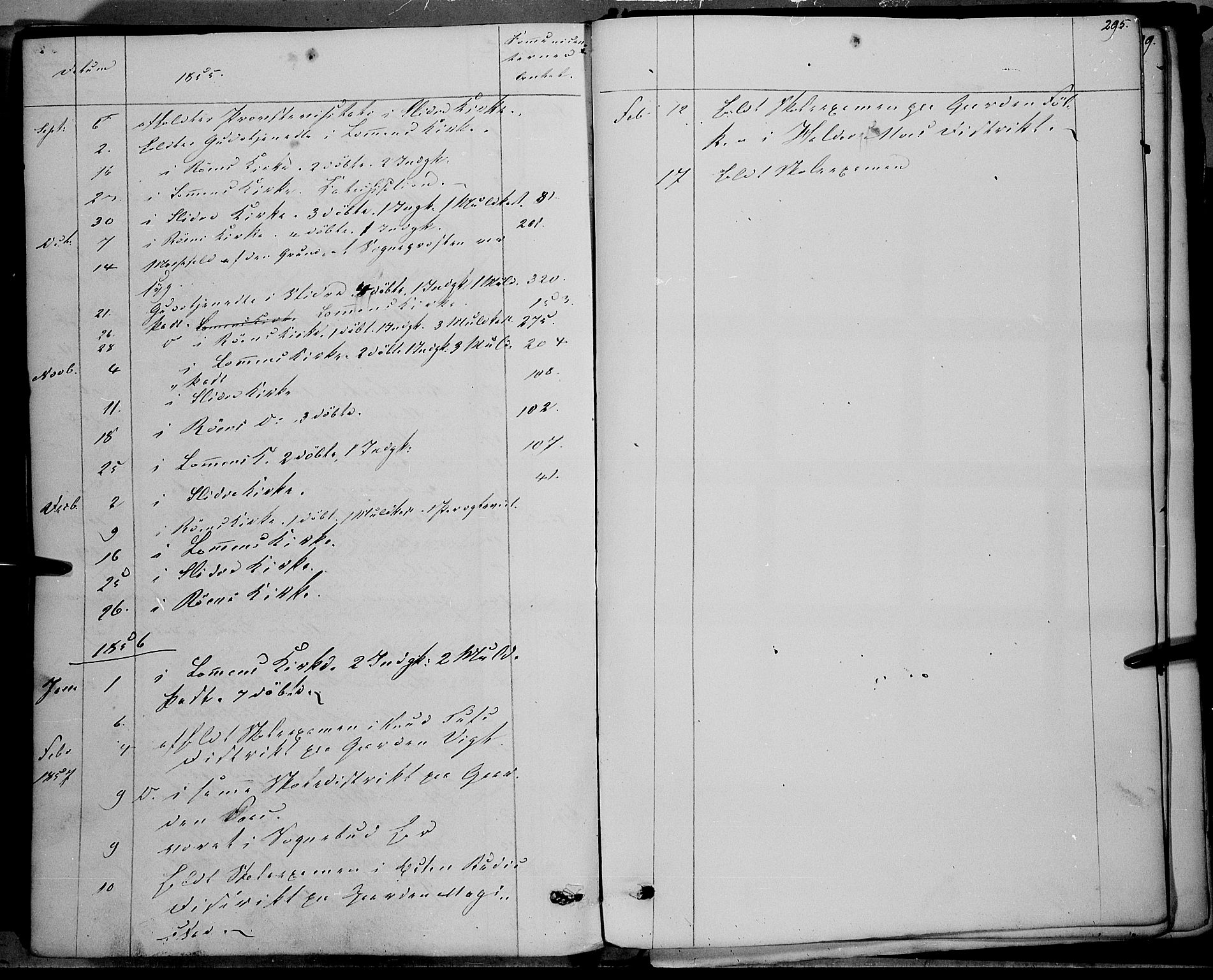 Vestre Slidre prestekontor, SAH/PREST-136/H/Ha/Haa/L0001: Parish register (official) no. 1, 1844-1855, p. 295