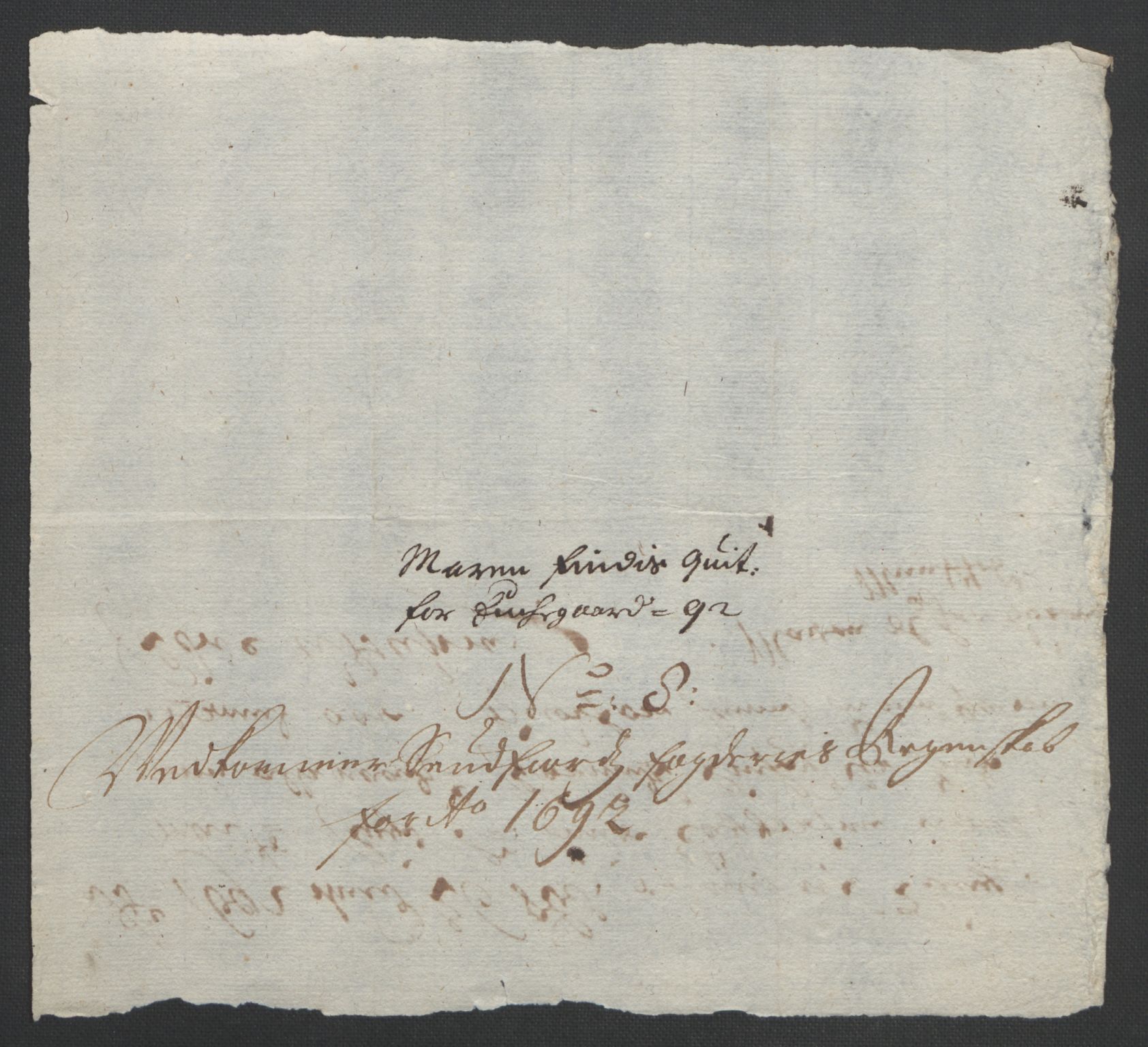 Rentekammeret inntil 1814, Reviderte regnskaper, Fogderegnskap, AV/RA-EA-4092/R53/L3420: Fogderegnskap Sunn- og Nordfjord, 1691-1692, p. 261