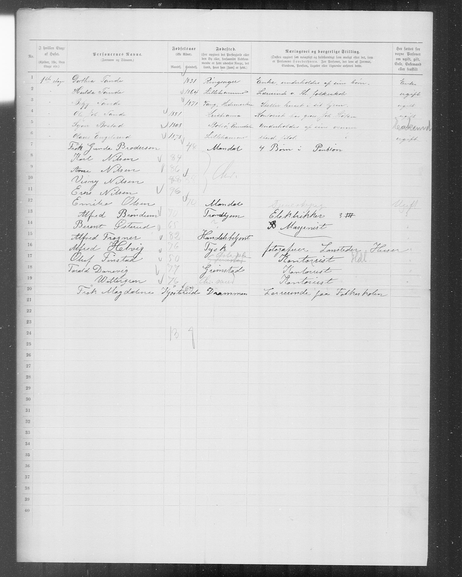 OBA, Municipal Census 1899 for Kristiania, 1899, p. 10257