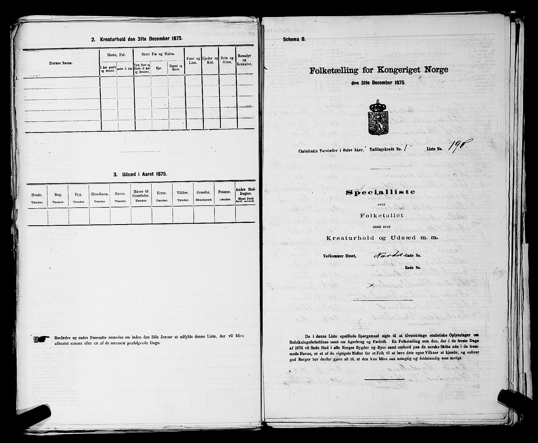 RA, 1875 census for 0218bP Østre Aker, 1875, p. 764