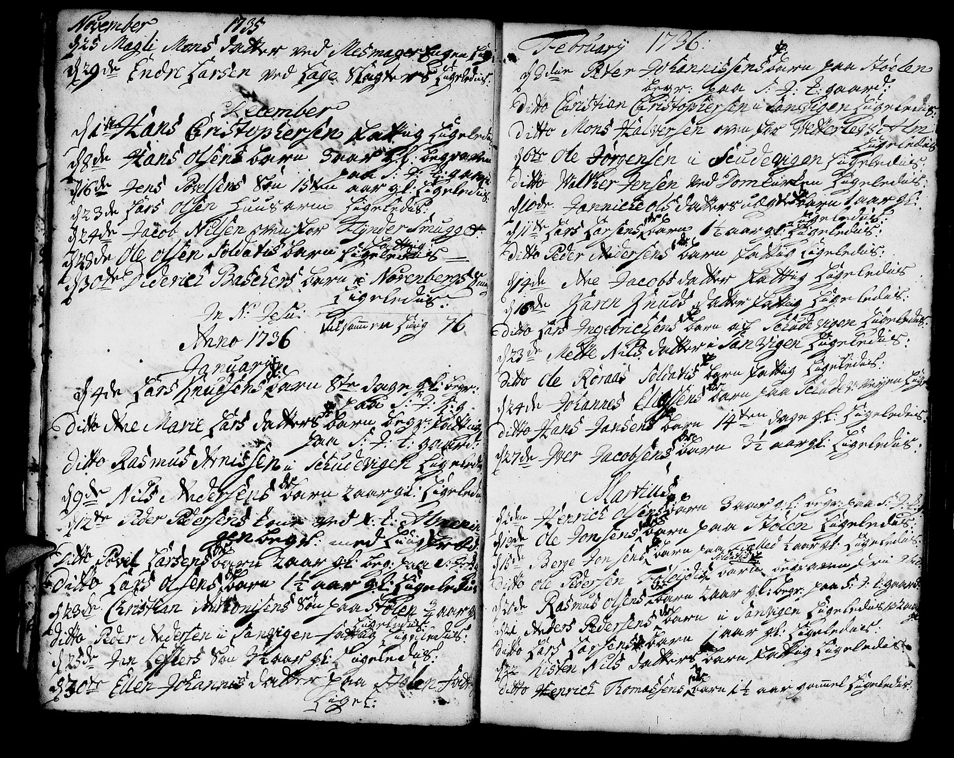 Korskirken sokneprestembete, AV/SAB-A-76101/H/Haa/L0011: Parish register (official) no. A 11, 1731-1785, p. 15