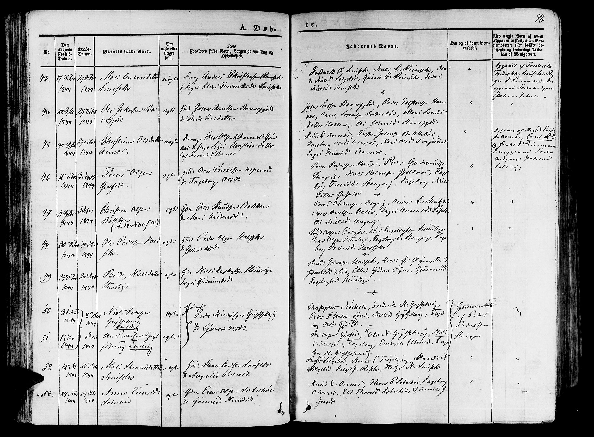 Ministerialprotokoller, klokkerbøker og fødselsregistre - Møre og Romsdal, AV/SAT-A-1454/592/L1024: Parish register (official) no. 592A03 /1, 1831-1849, p. 78