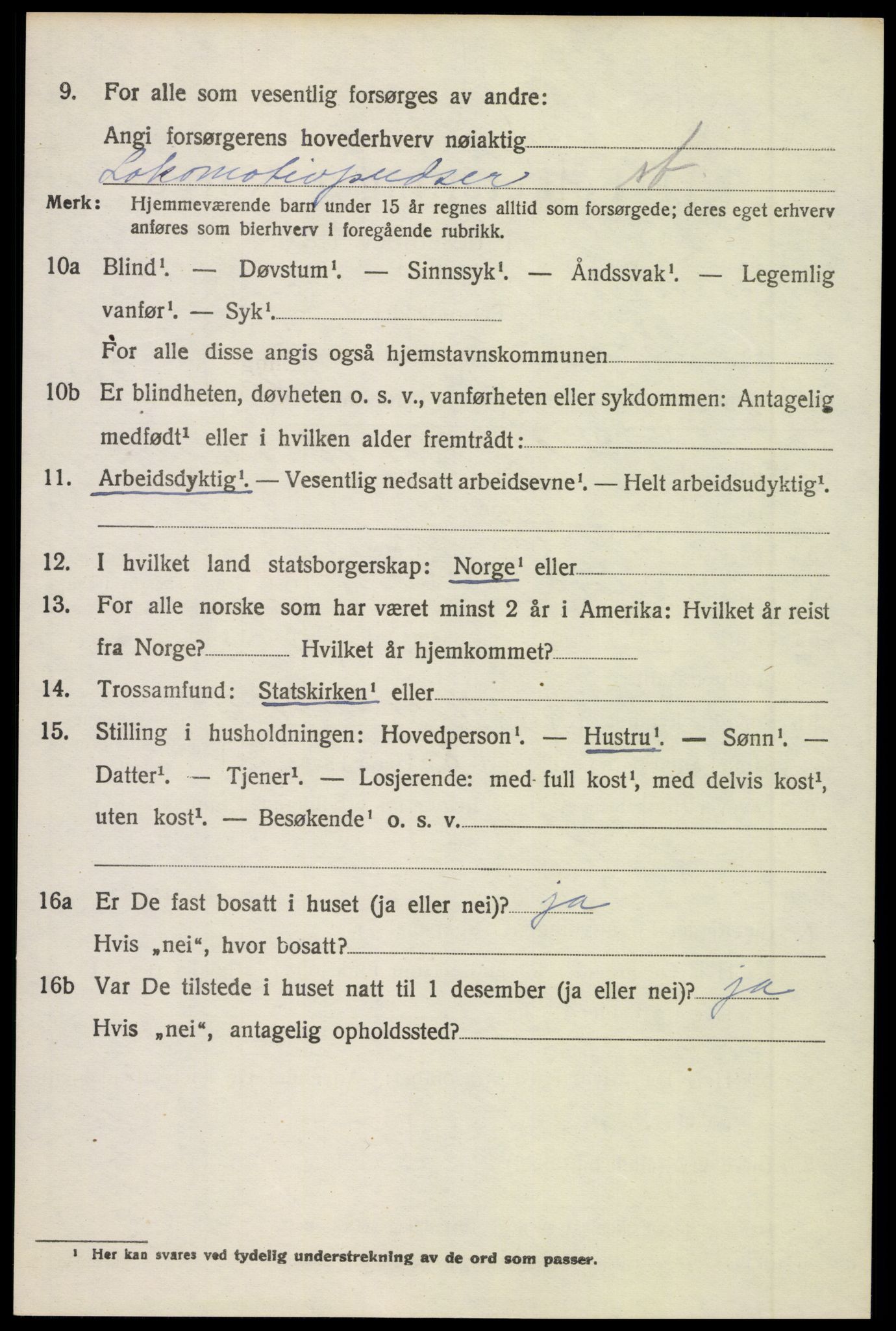 SAH, 1920 census for Gran, 1920, p. 1715