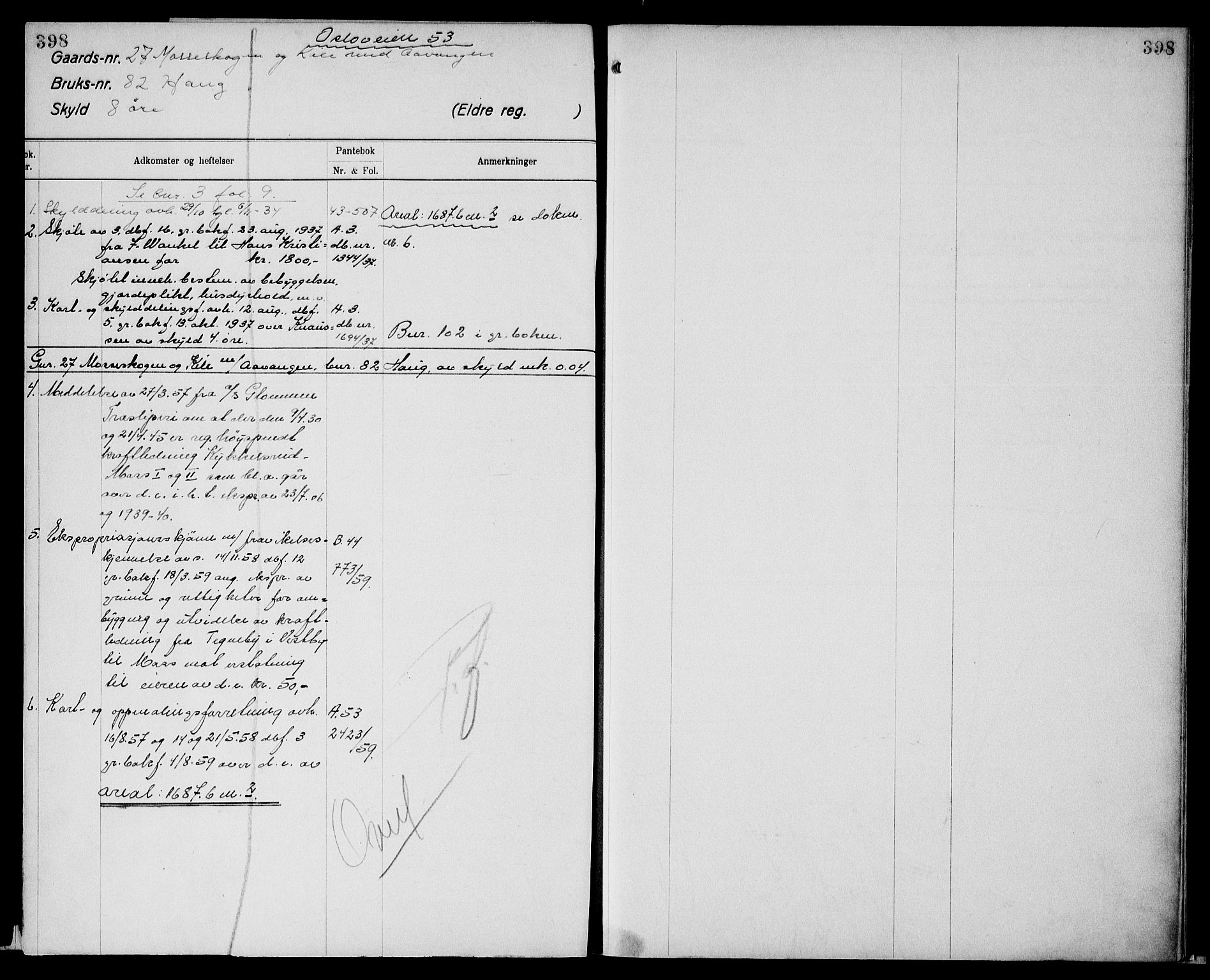 Moss sorenskriveri, AV/SAO-A-10168: Mortgage register no. XI 5, 1834-1961, p. 398