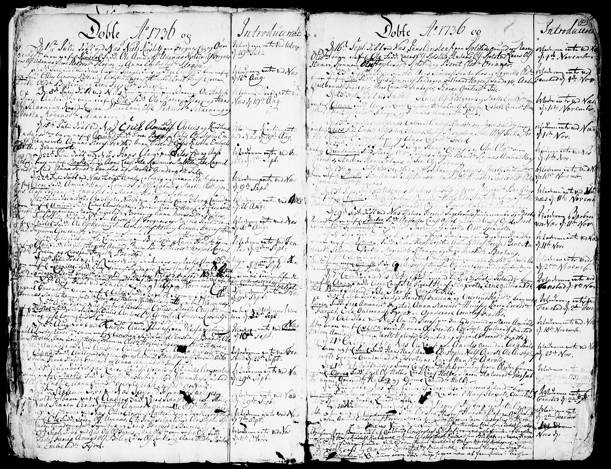 Nes prestekontor Kirkebøker, SAO/A-10410/F/Fa/L0003: Parish register (official) no. I 3, 1734-1781, p. 10