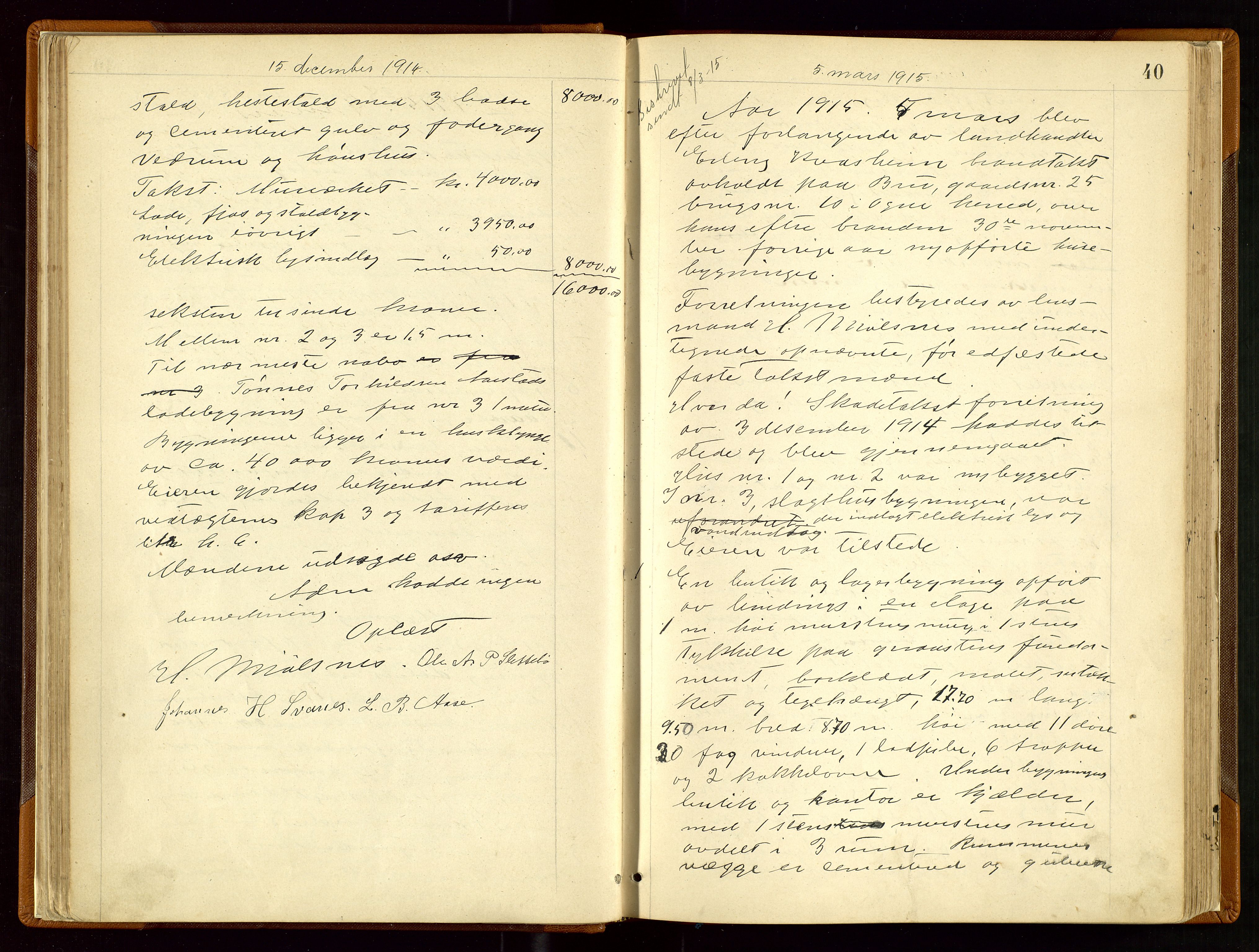 Eigersund lensmannskontor, AV/SAST-A-100171/Goa/L0004: "Brandtakst-Protokol", 1893-1920, p. 39b-40a