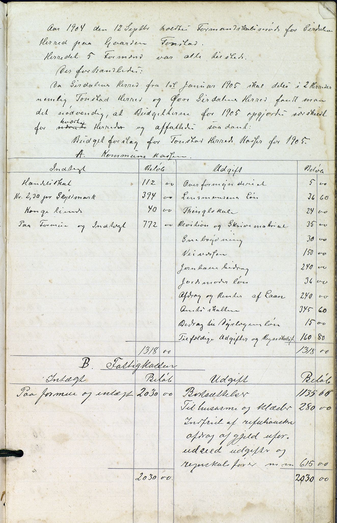 Sirdal kommune - Formannskapet, ARKSOR/1046SG120/A/L0005: Møtebok, 1904