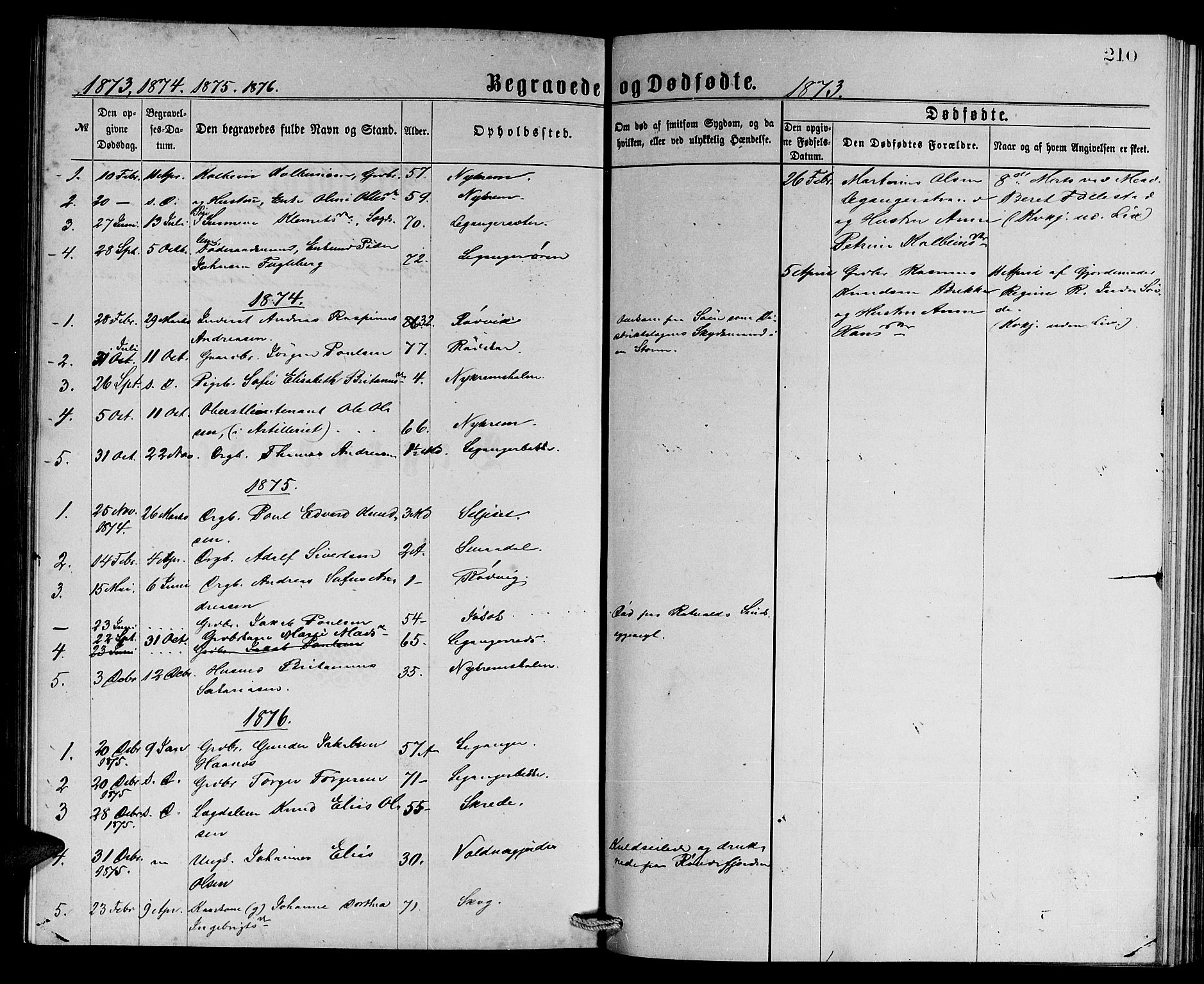 Ministerialprotokoller, klokkerbøker og fødselsregistre - Møre og Romsdal, AV/SAT-A-1454/508/L0094: Parish register (official) no. 508A01, 1873-1886, p. 210