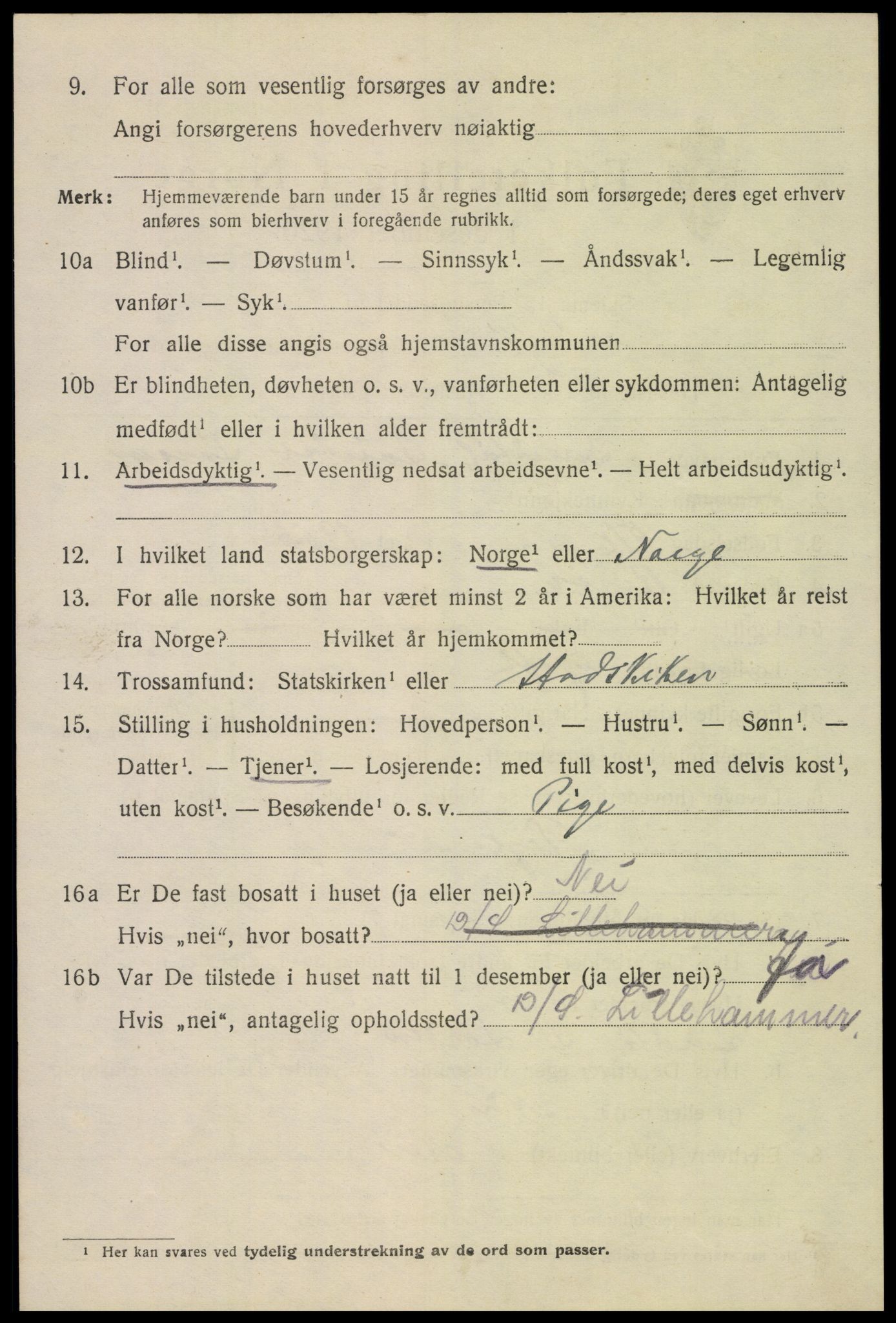 SAH, 1920 census for Gjøvik, 1920, p. 4375