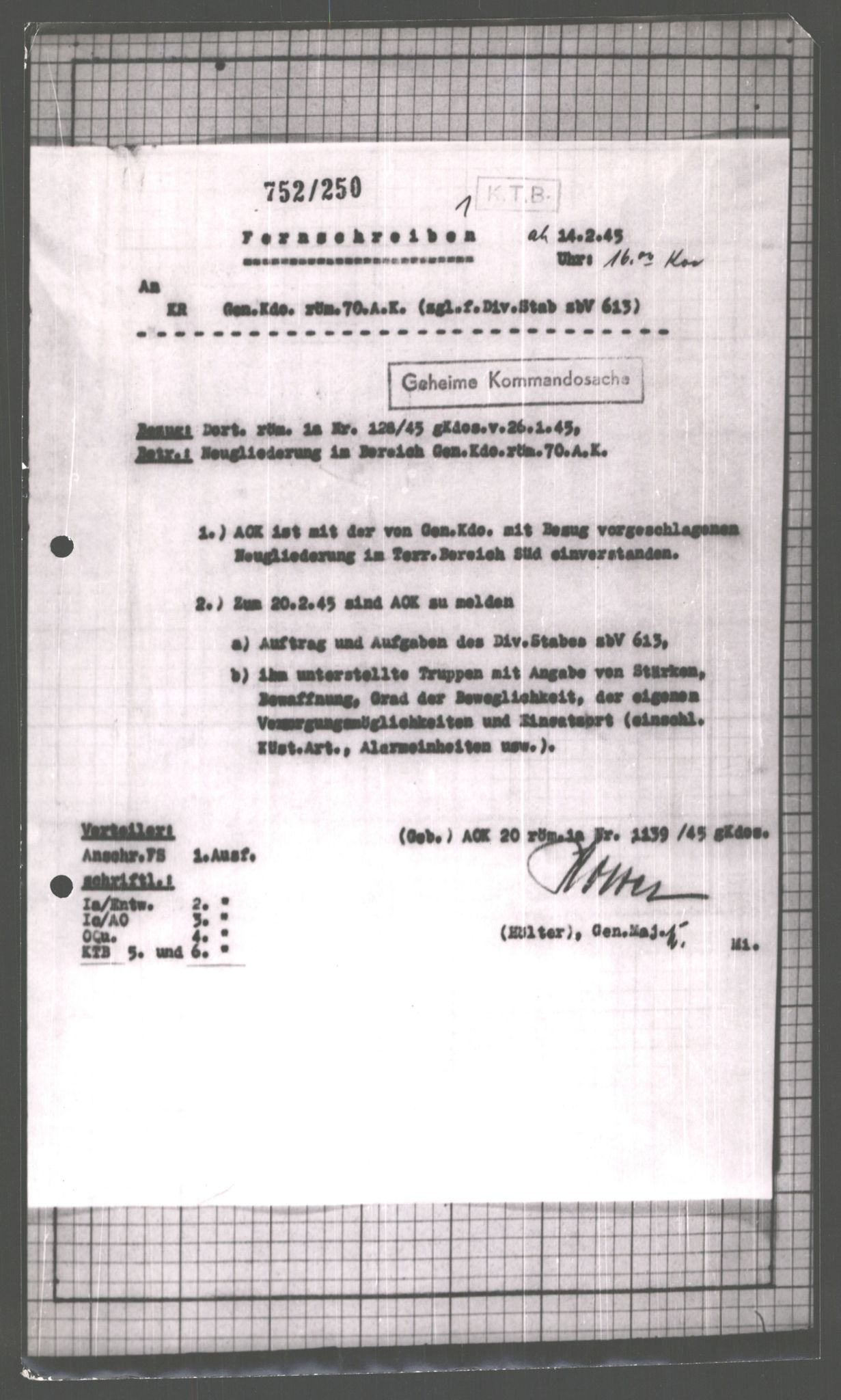 Forsvarets Overkommando. 2 kontor. Arkiv 11.4. Spredte tyske arkivsaker, AV/RA-RAFA-7031/D/Dar/Dara/L0003: Krigsdagbøker for 20. Gebirgs-Armee-Oberkommando (AOK 20), 1945, p. 64