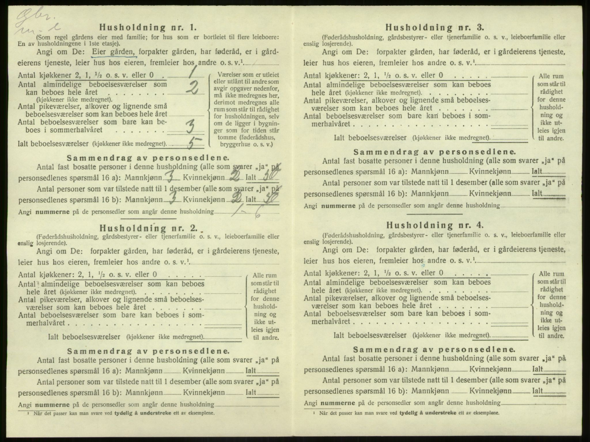 SAB, 1920 census for Kinn, 1920, p. 1731