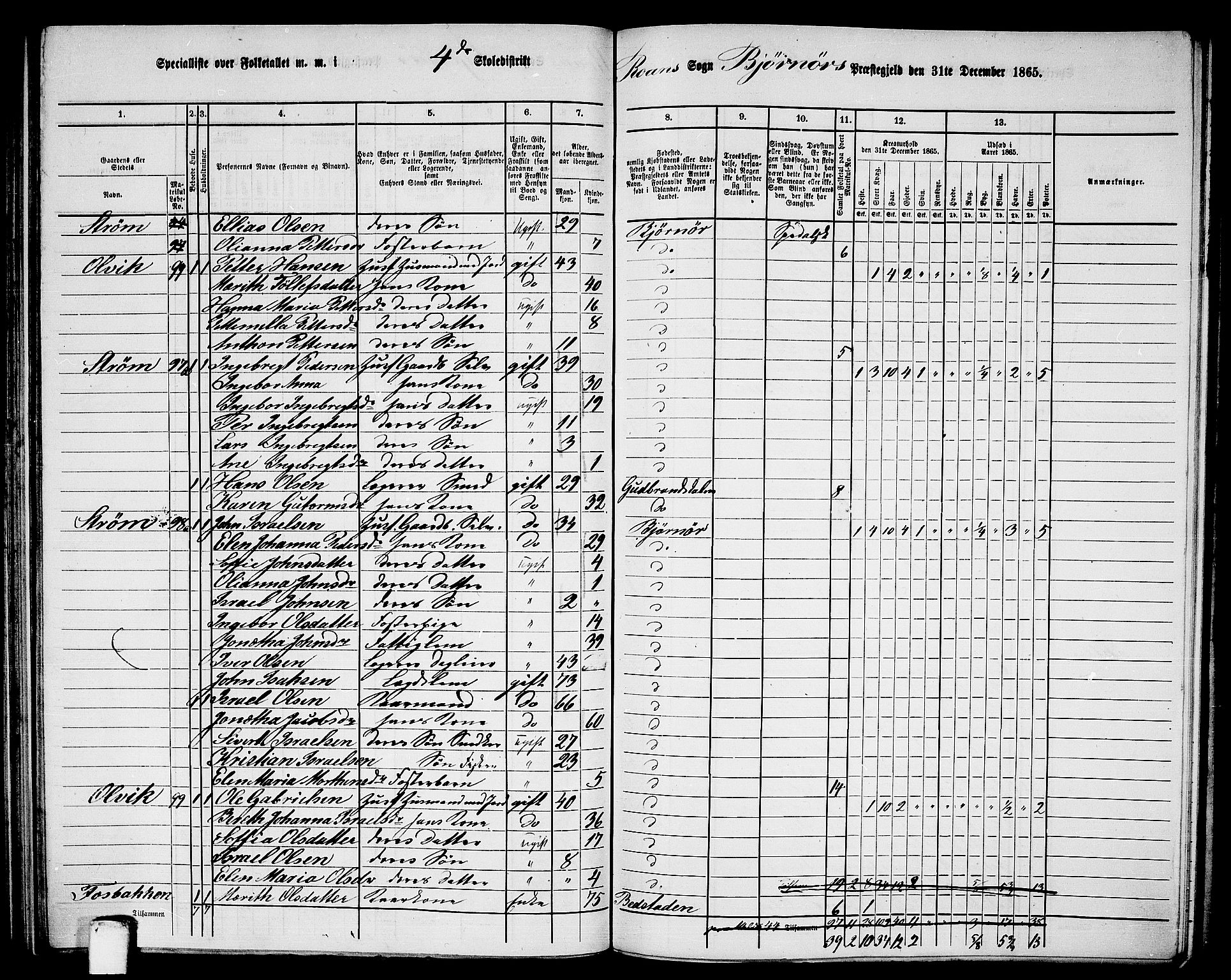 RA, 1865 census for Bjørnør, 1865, p. 81