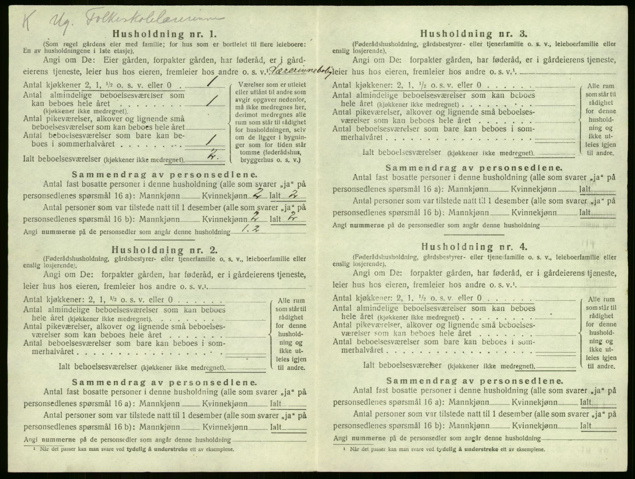 SAKO, 1920 census for Sem, 1920, p. 438