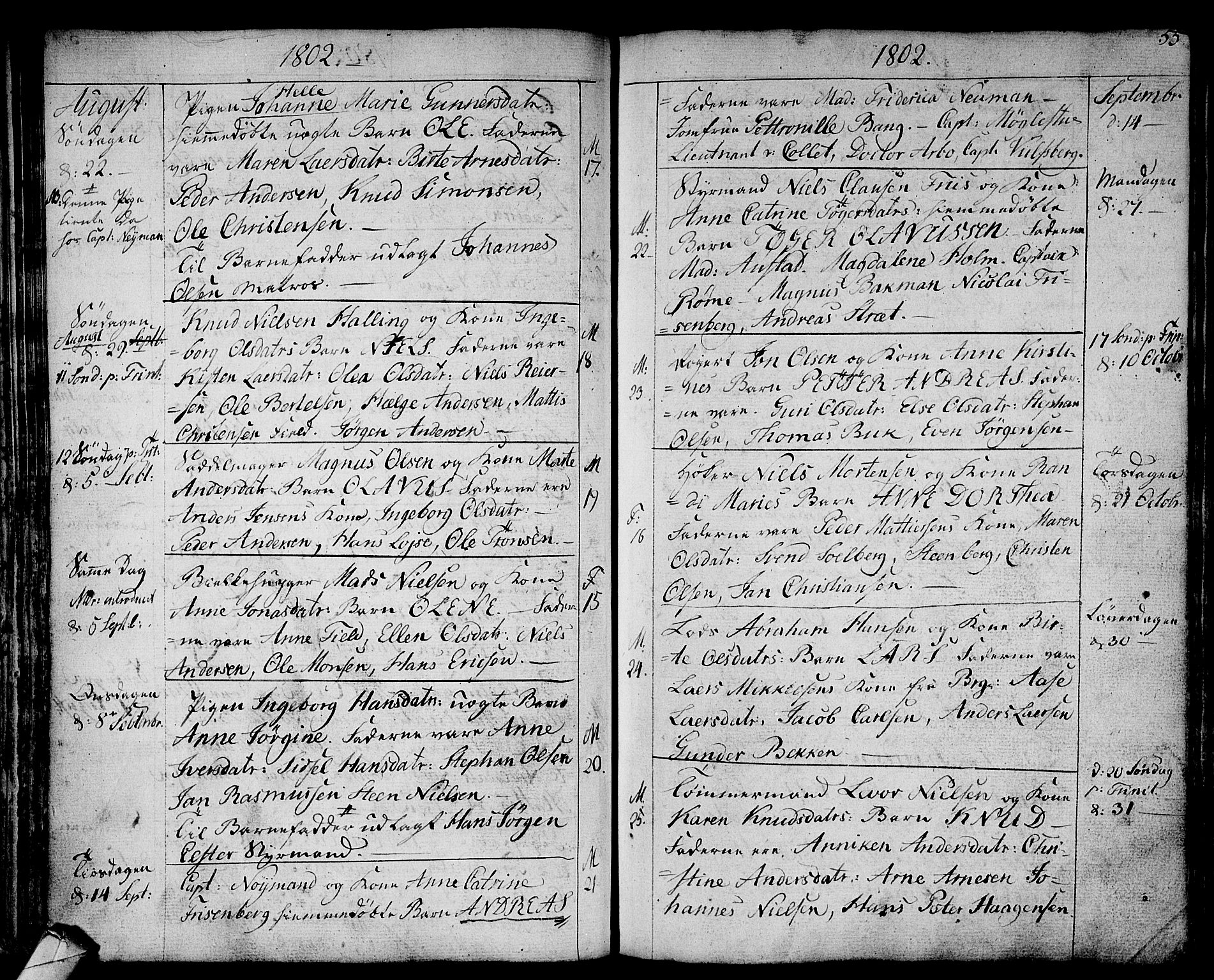 Strømsø kirkebøker, SAKO/A-246/F/Fa/L0010: Parish register (official) no. I 10, 1792-1822, p. 55