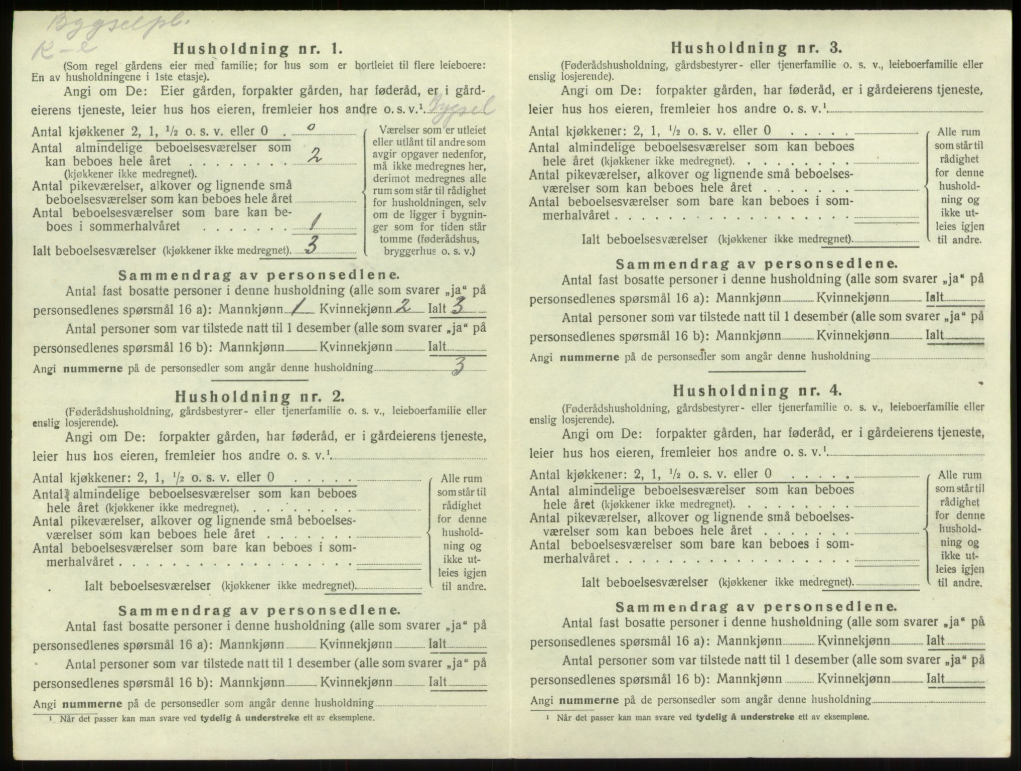 SAB, 1920 census for Innvik, 1920, p. 564