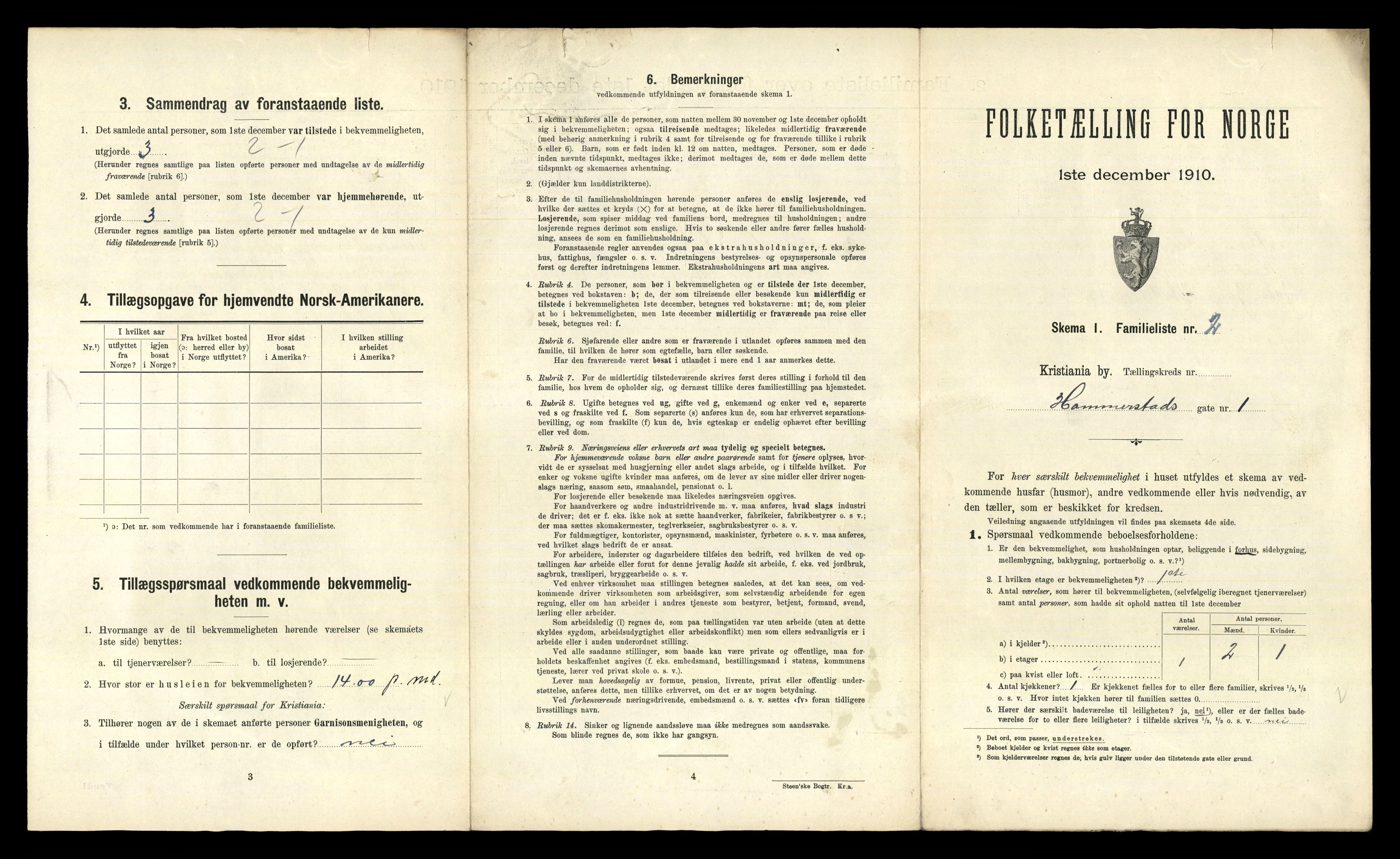 RA, 1910 census for Kristiania, 1910, p. 33419