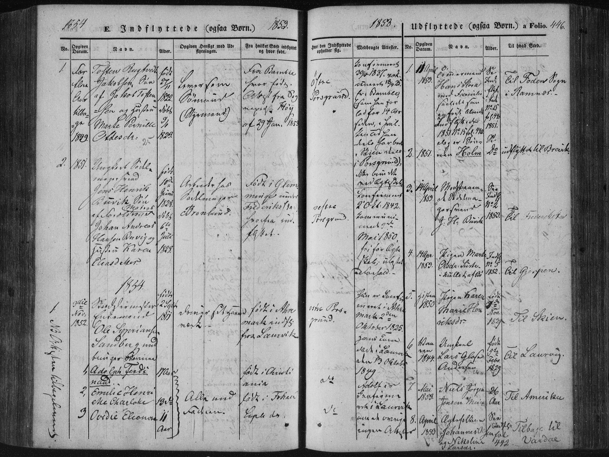 Porsgrunn kirkebøker , SAKO/A-104/F/Fa/L0006: Parish register (official) no. 6, 1841-1857, p. 446