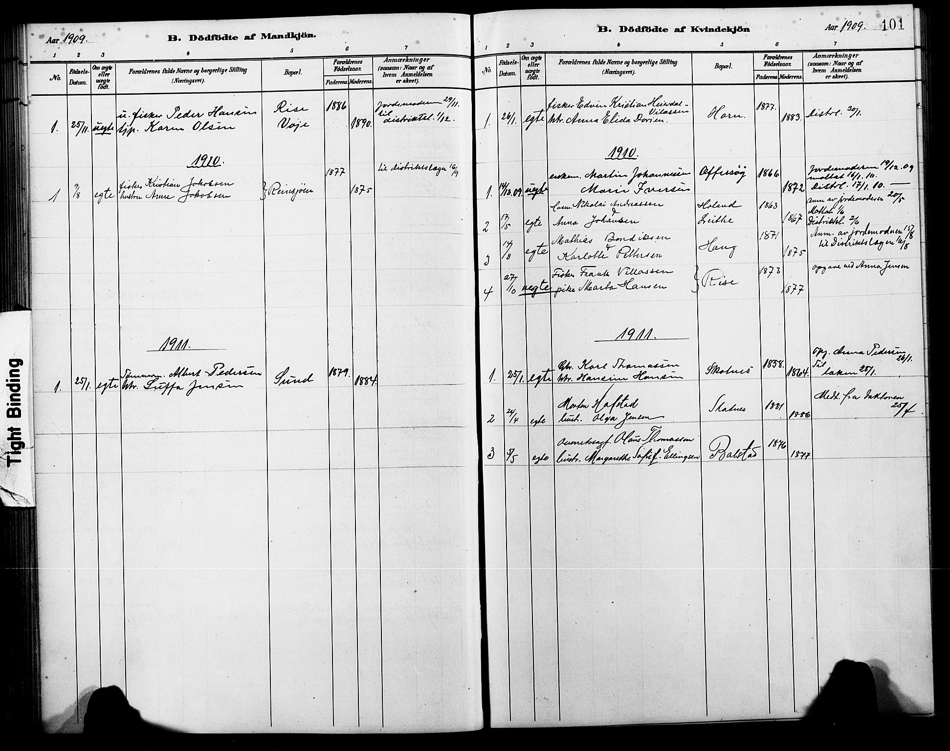 Ministerialprotokoller, klokkerbøker og fødselsregistre - Nordland, AV/SAT-A-1459/881/L1168: Parish register (copy) no. 881C05, 1900-1911, p. 101