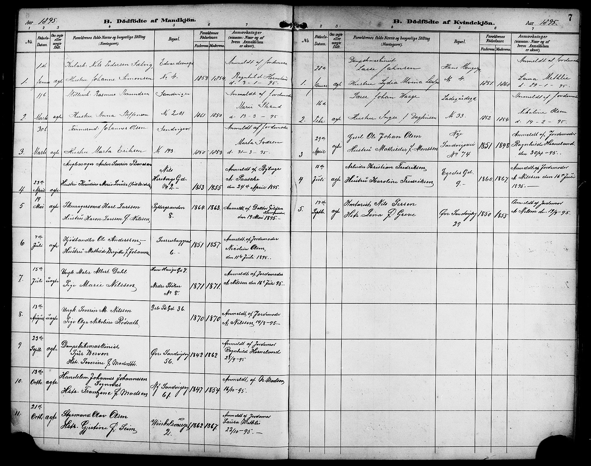 Sandviken Sokneprestembete, SAB/A-77601/H/Hb/L0003: Parish register (copy) no. A 4, 1892-1901, p. 7