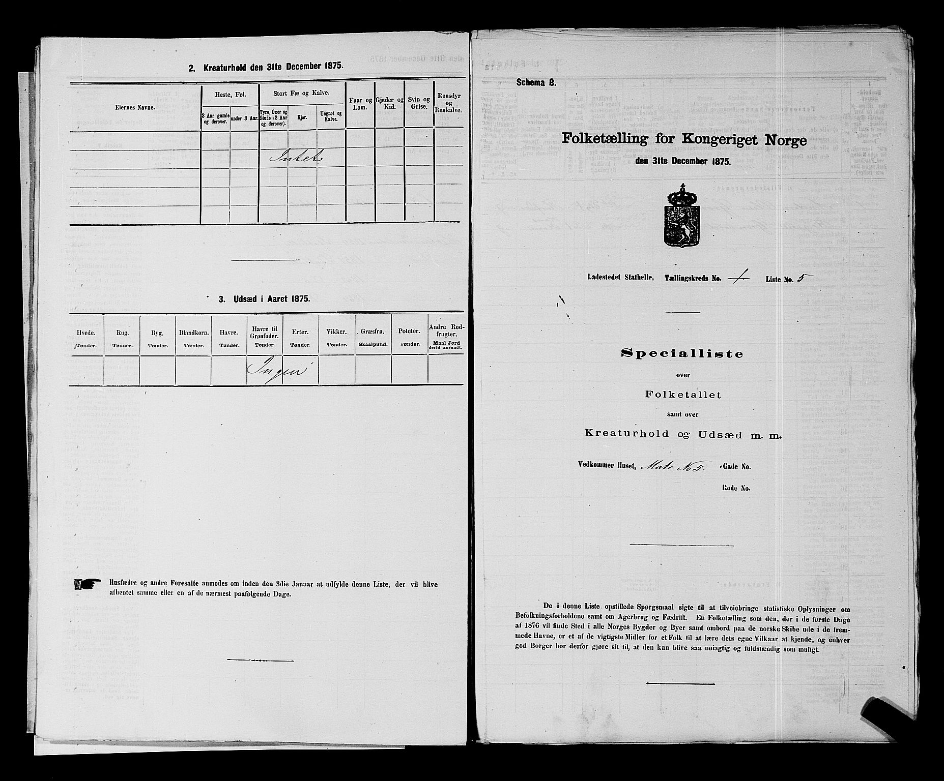 SAKO, 1875 census for 0803B Bamble/Stathelle, 1875, p. 16