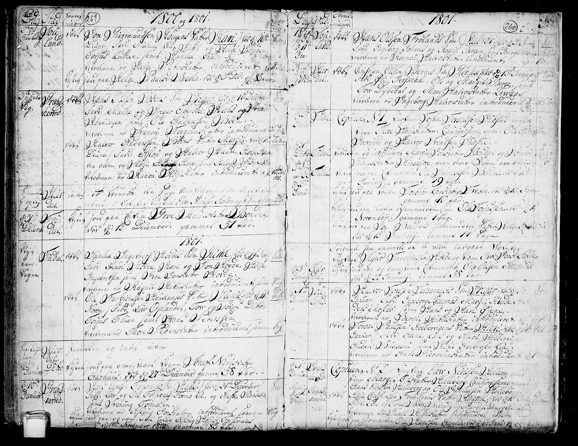 Hjartdal kirkebøker, AV/SAKO-A-270/F/Fa/L0005: Parish register (official) no. I 5, 1776-1801, p. 259-260