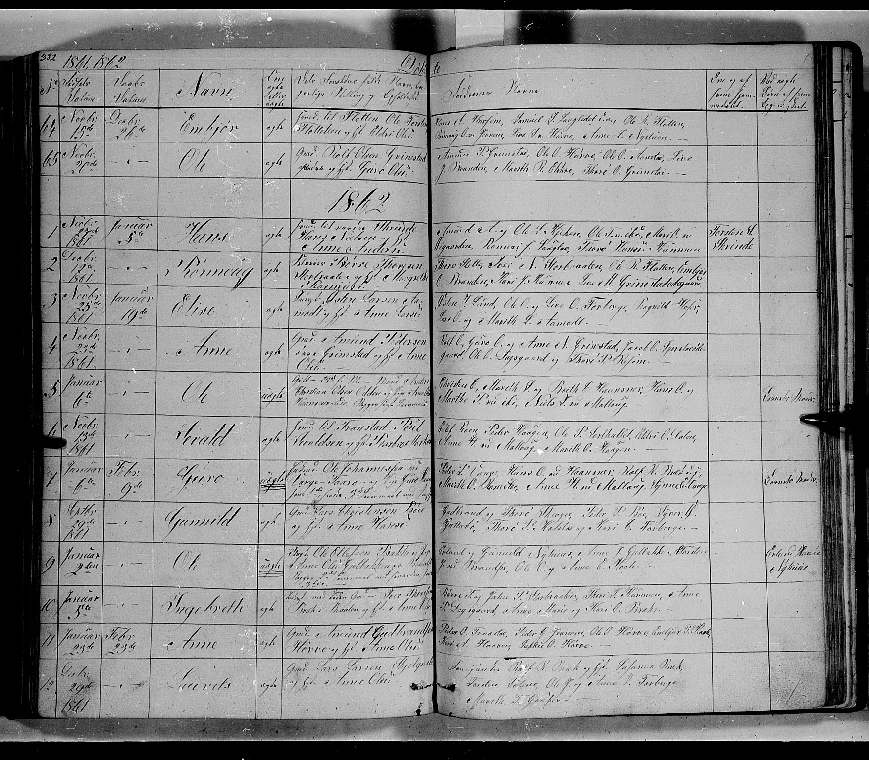 Lom prestekontor, SAH/PREST-070/L/L0004: Parish register (copy) no. 4, 1845-1864, p. 382-383