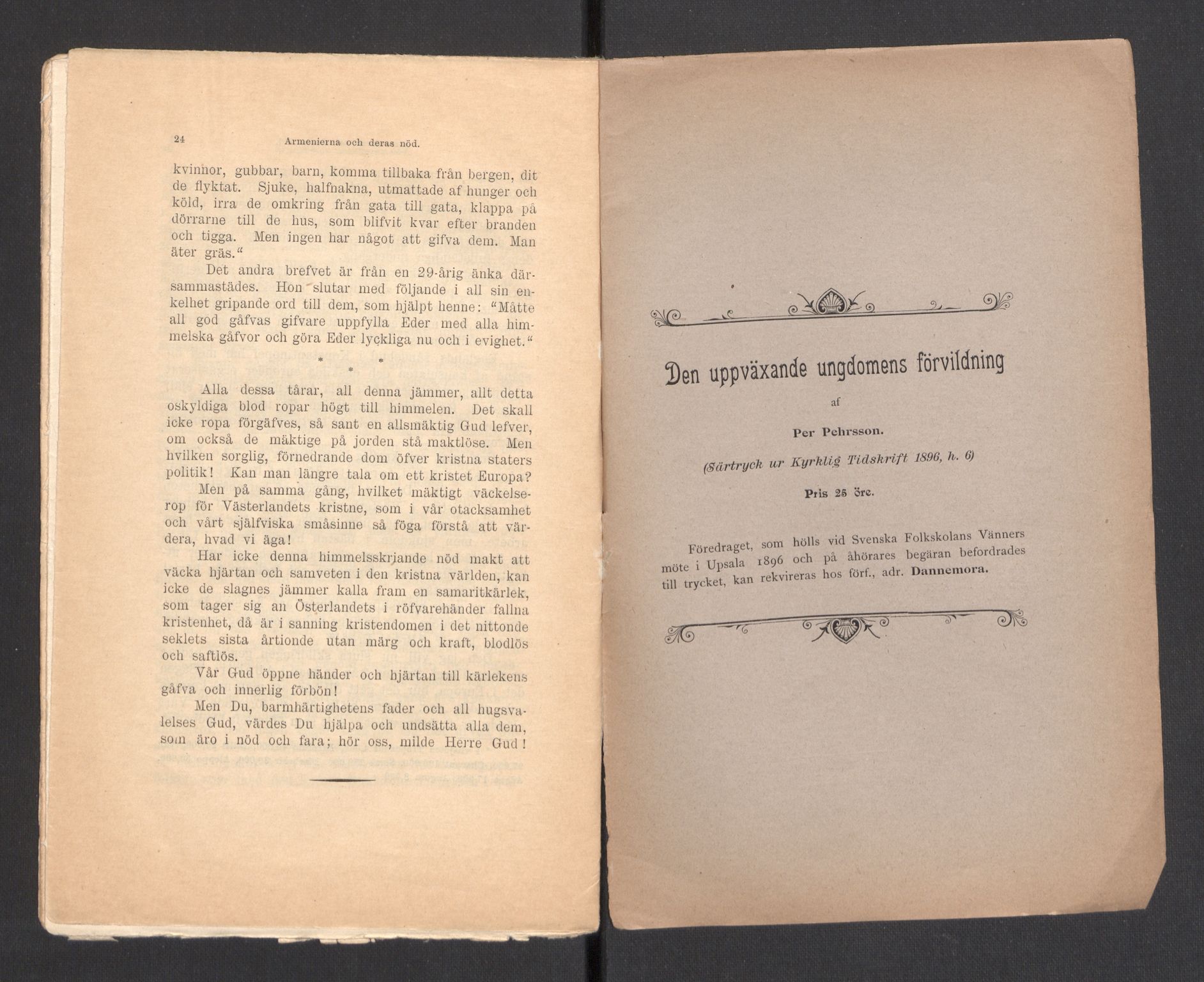 Kvinnelige Misjonsarbeidere, AV/RA-PA-0699/F/Fj/L0032/0002: Diverse /  Mindre  småskrifter, trykksaker, om Armenia, 1896-1905