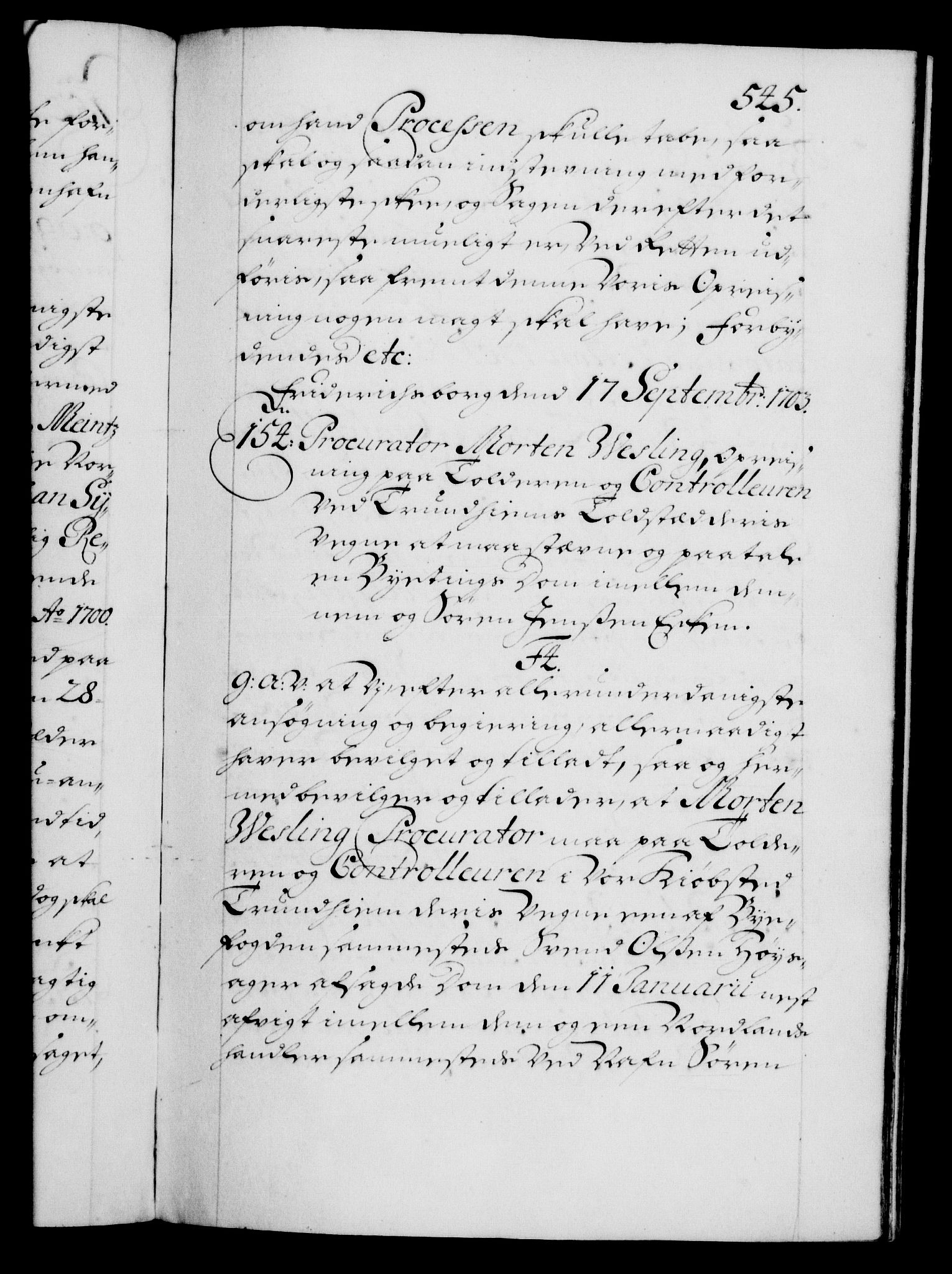 Danske Kanselli 1572-1799, RA/EA-3023/F/Fc/Fca/Fcaa/L0018: Norske registre, 1699-1703, p. 545a