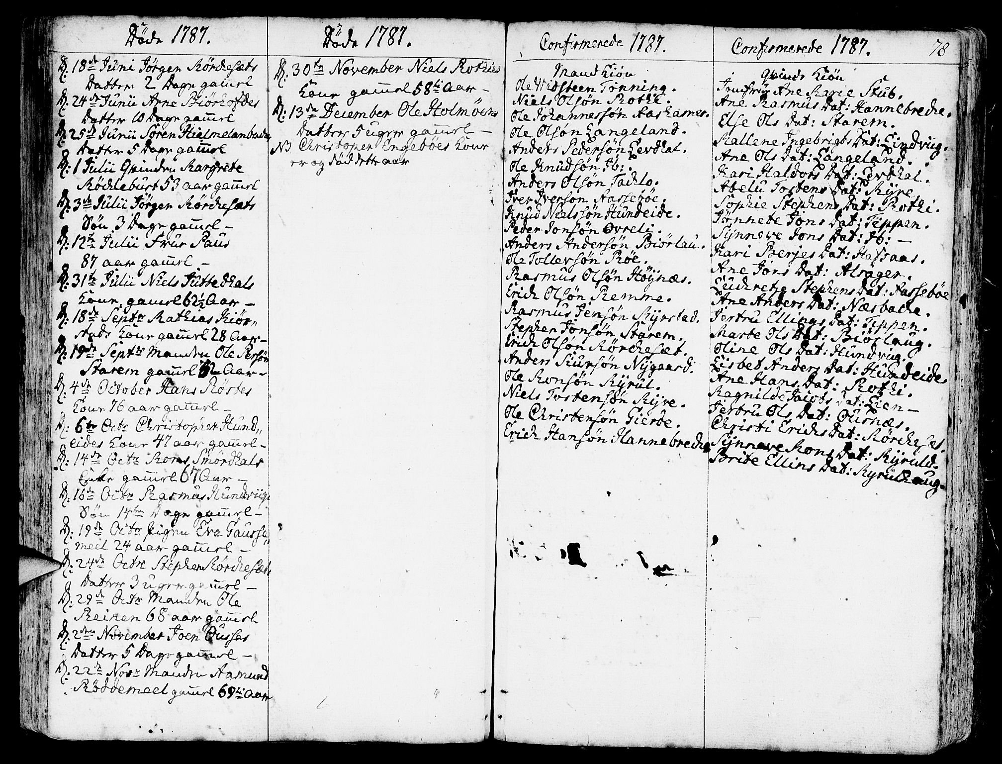 Eid sokneprestembete, AV/SAB-A-82301/H/Haa/Haaa/L0003: Parish register (official) no. A 3, 1770-1805, p. 78