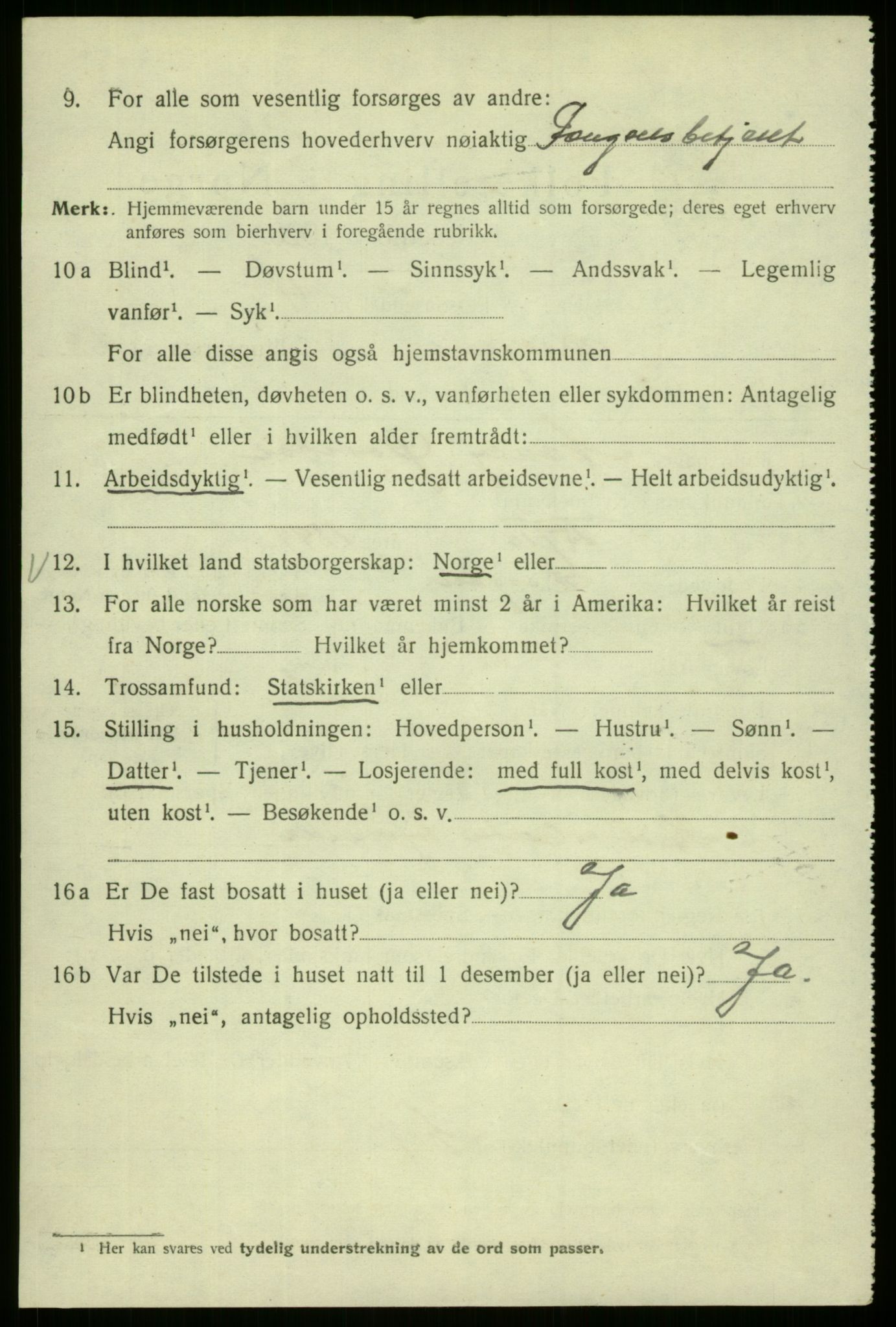 SAB, 1920 census for Bergen, 1920, p. 131608