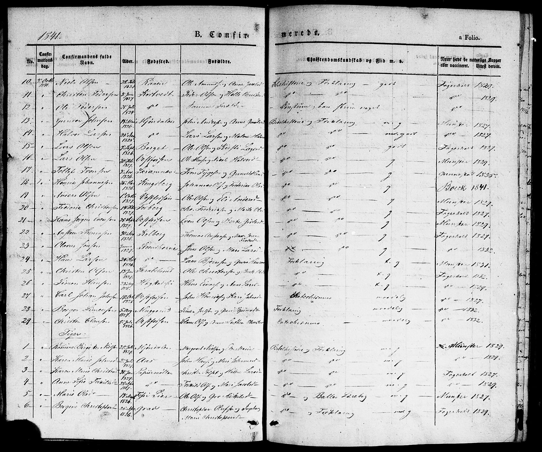 Eiker kirkebøker, AV/SAKO-A-4/F/Fa/L0013b: Parish register (official) no. I 13B, 1840-1845