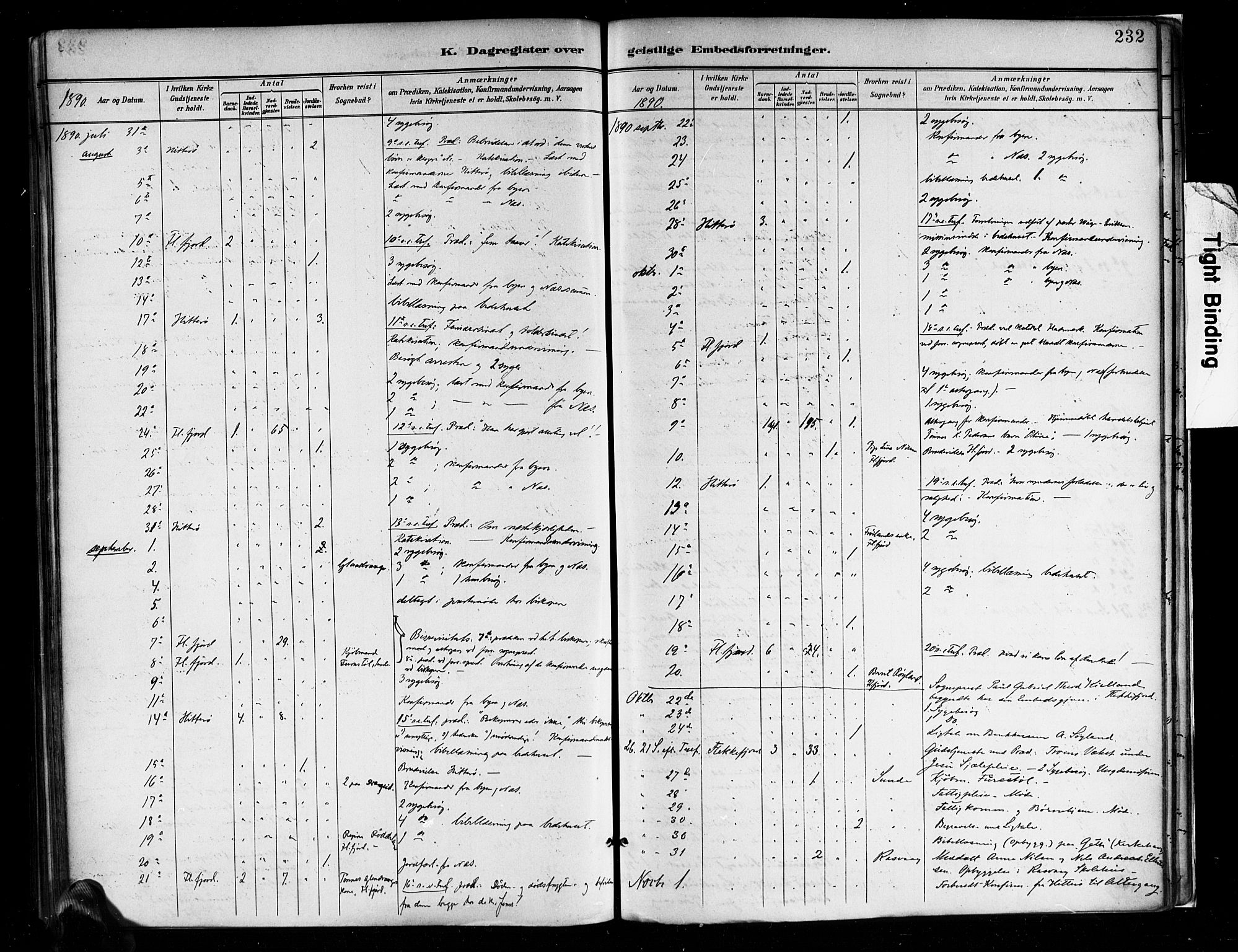 Flekkefjord sokneprestkontor, SAK/1111-0012/F/Fa/Faa/L0001: Parish register (official) no. A 1, 1885-1900, p. 232