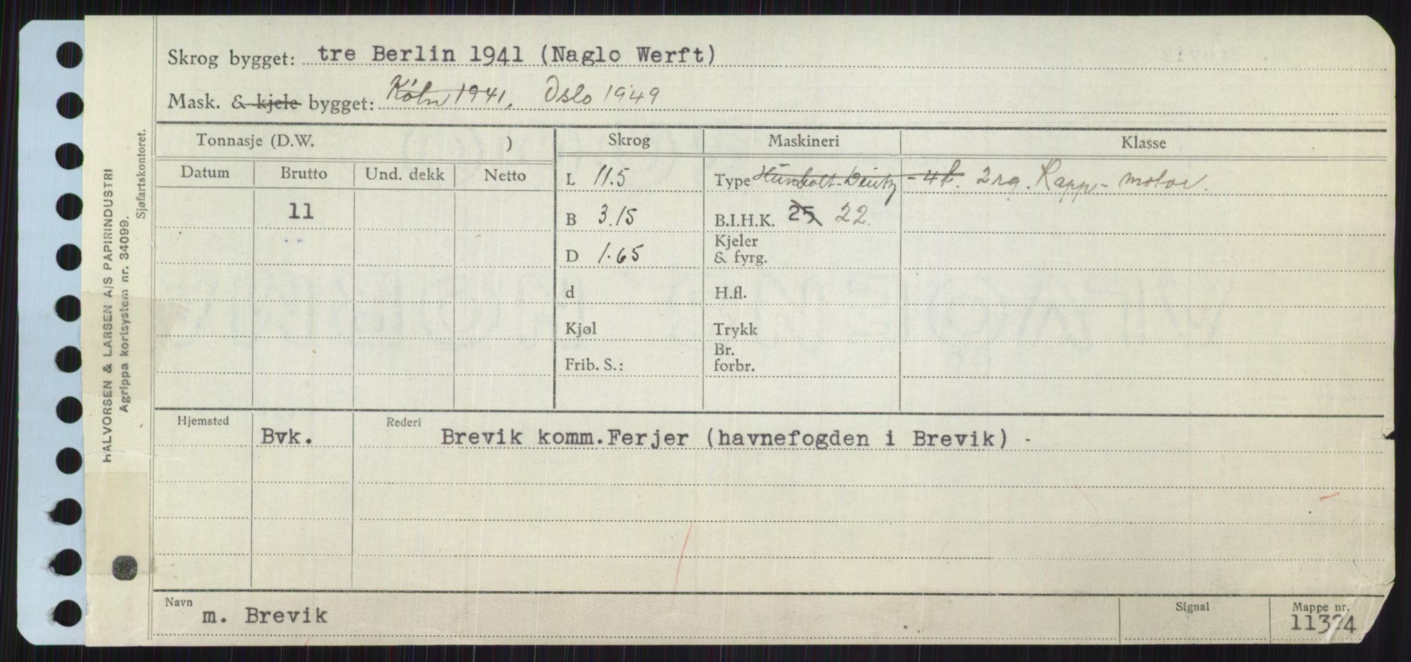 Sjøfartsdirektoratet med forløpere, Skipsmålingen, RA/S-1627/H/Ha/L0001/0002: Fartøy, A-Eig / Fartøy Bjør-Eig, p. 295