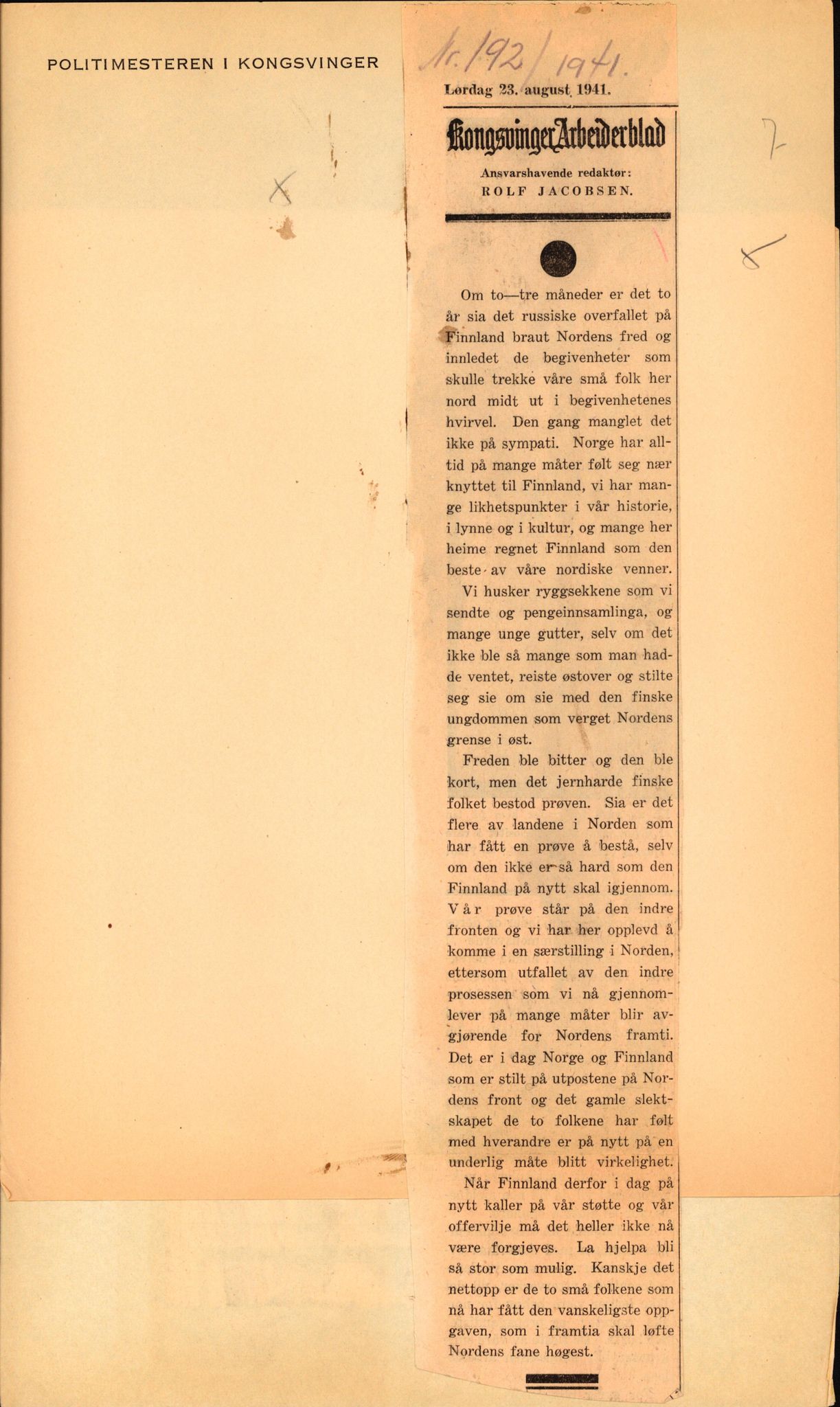 Landssvikarkivet, Kongsvinger politikammer, AV/RA-S-3138-08/Da/L0055/0797: Saker / Anr. 555/45, 1945-1946, p. 62