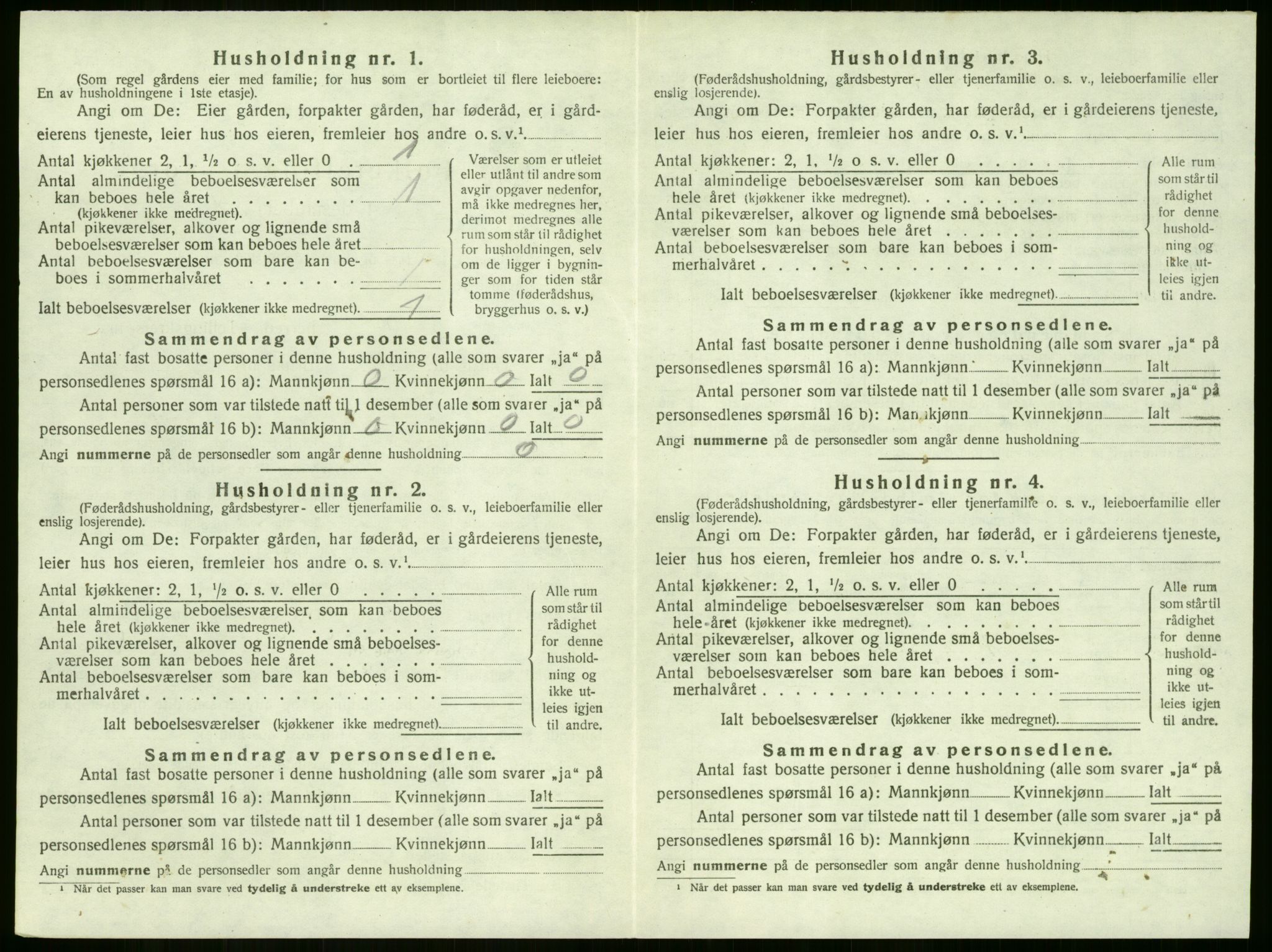 SAKO, 1920 census for Sandeherred, 1920, p. 1484