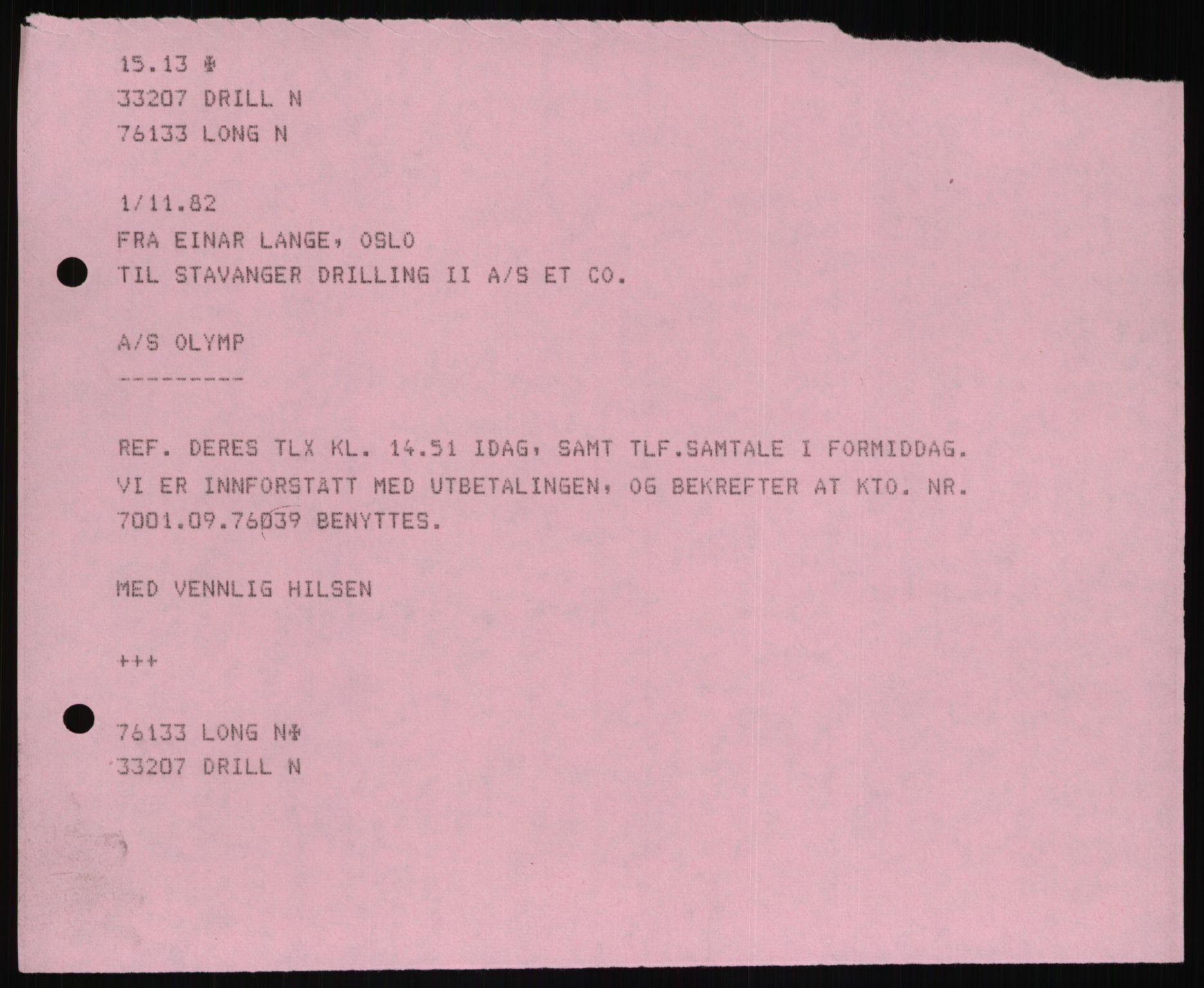 Pa 1503 - Stavanger Drilling AS, AV/SAST-A-101906/D/L0006: Korrespondanse og saksdokumenter, 1974-1984, p. 262