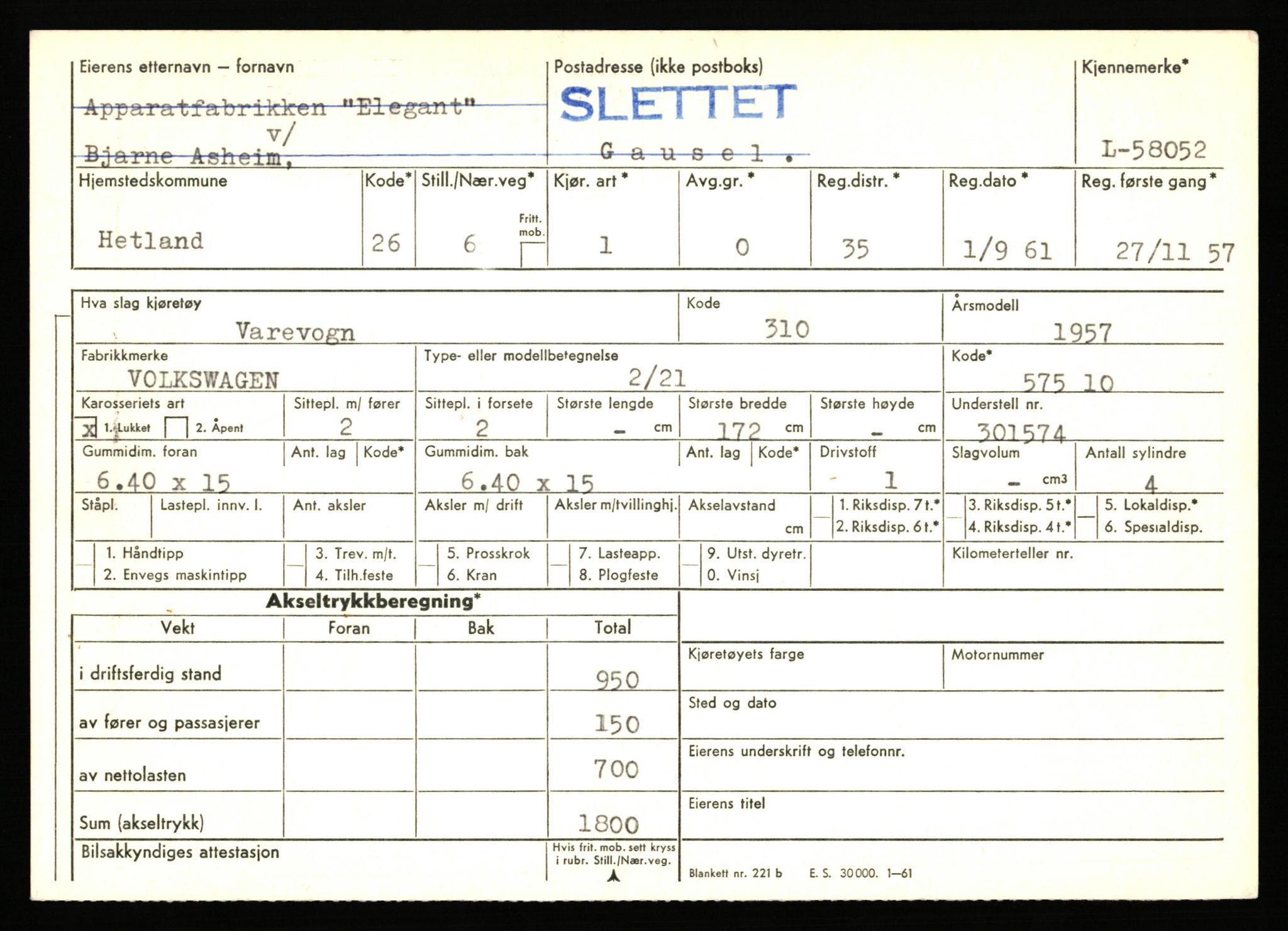 Stavanger trafikkstasjon, AV/SAST-A-101942/0/F/L0058: L-58000 - L-59999, 1930-1971, p. 105