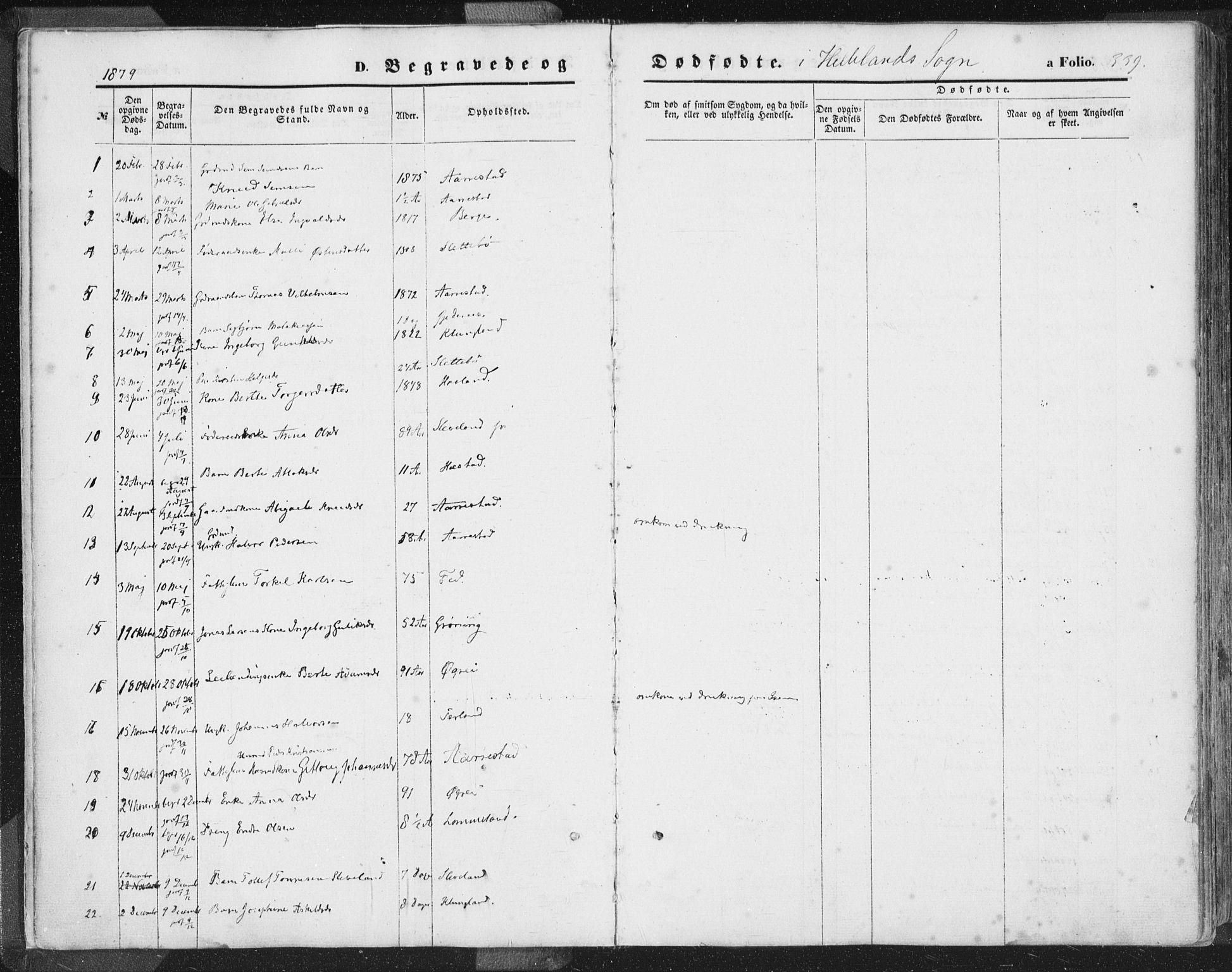 Helleland sokneprestkontor, AV/SAST-A-101810/S05/L0009: Parish register (official) no. A 7.2, 1863-1886, p. 339