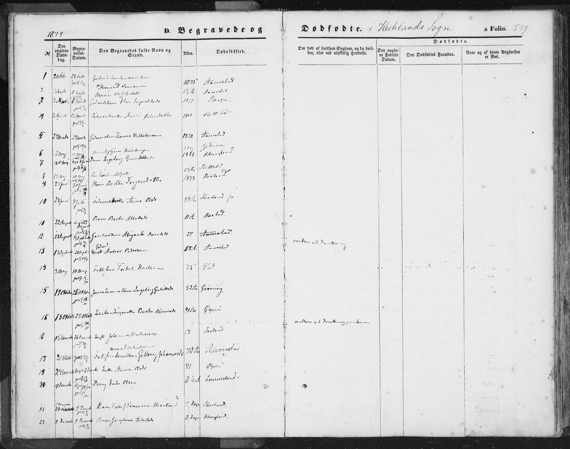 Helleland sokneprestkontor, SAST/A-101810: Parish register (official) no. A 7.2, 1863-1886, p. 339