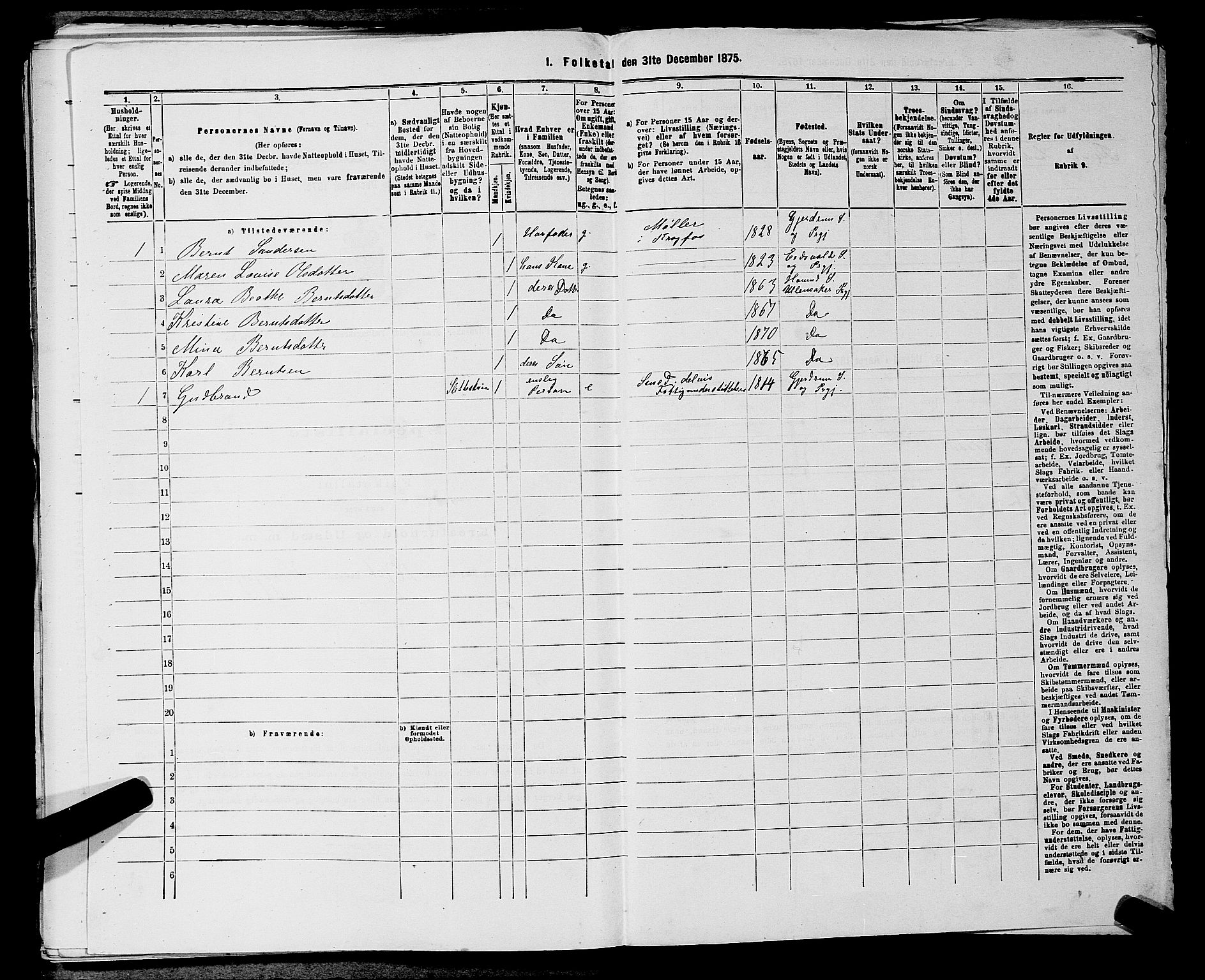 RA, 1875 census for 0235P Ullensaker, 1875, p. 1554