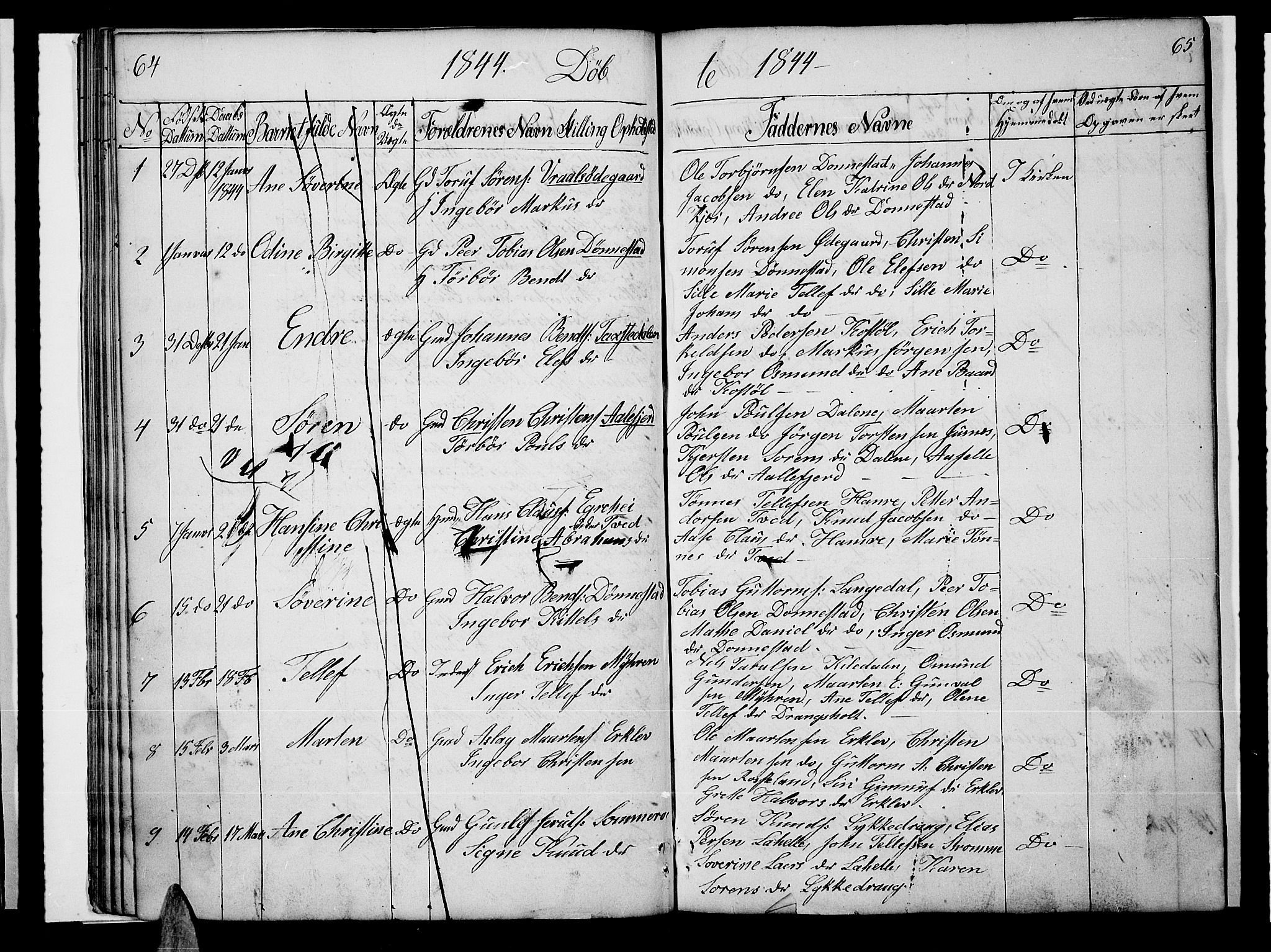 Tveit sokneprestkontor, AV/SAK-1111-0043/F/Fb/L0002: Parish register (copy) no. B 2, 1835-1854, p. 64-65