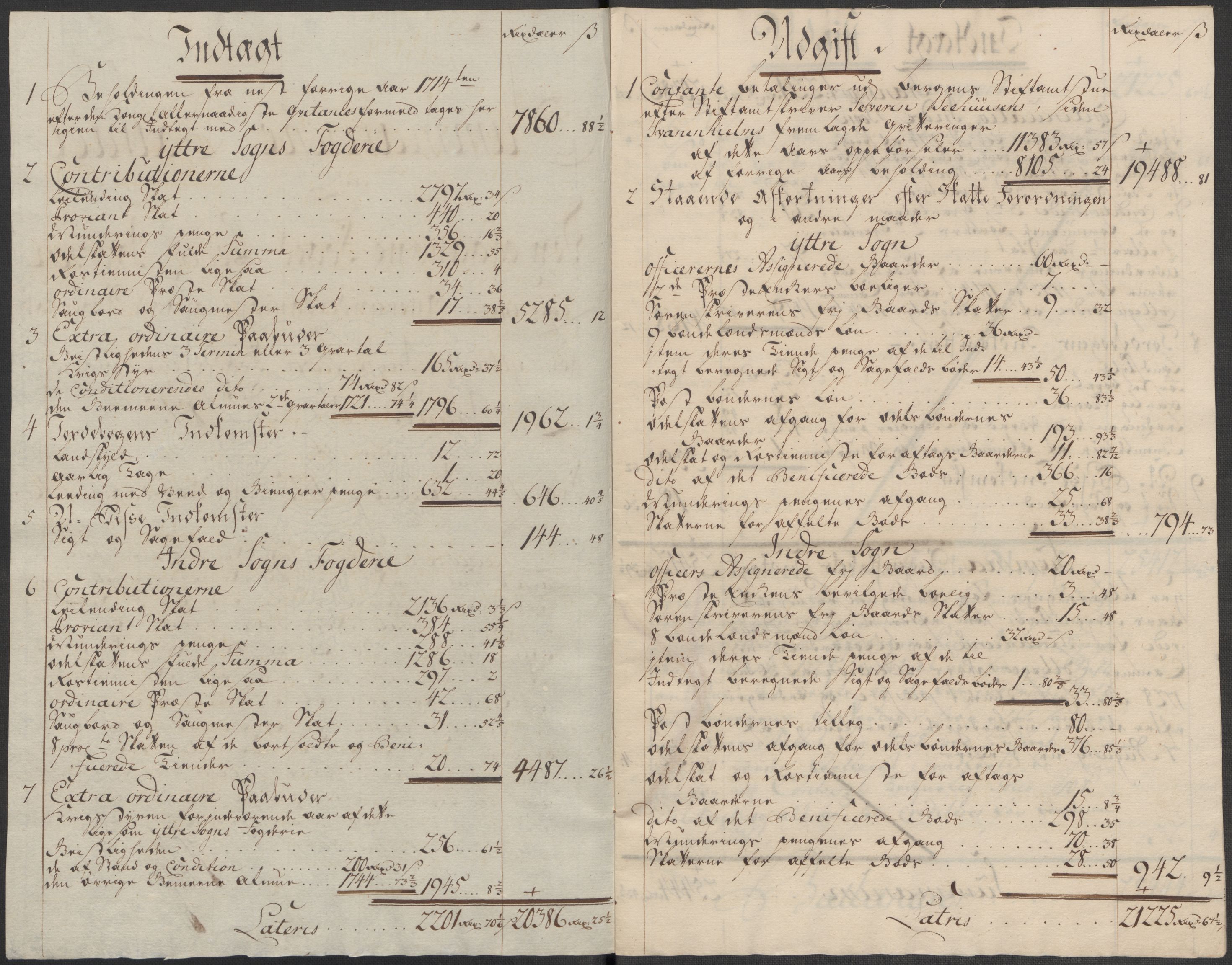 Rentekammeret inntil 1814, Reviderte regnskaper, Fogderegnskap, AV/RA-EA-4092/R52/L3320: Fogderegnskap Sogn, 1715-1716, p. 16